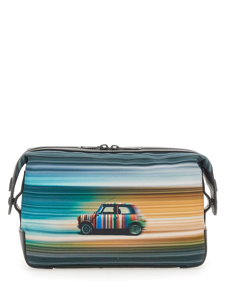 Shop Paul Smith Mini Blur Travel Clutch Bag In Printed