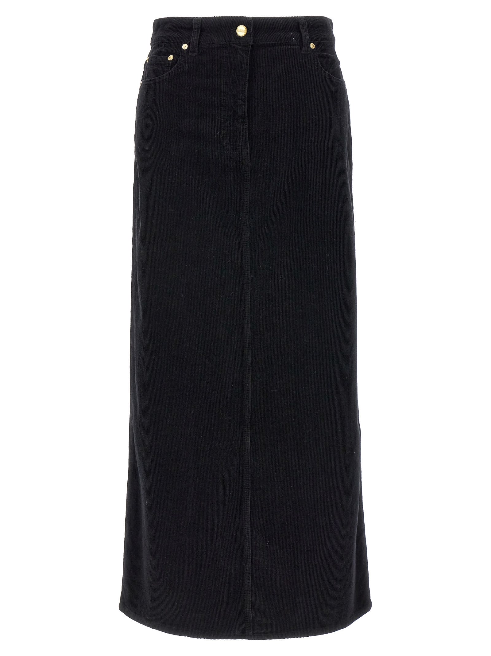 Long Velvet Ribbed Skirt