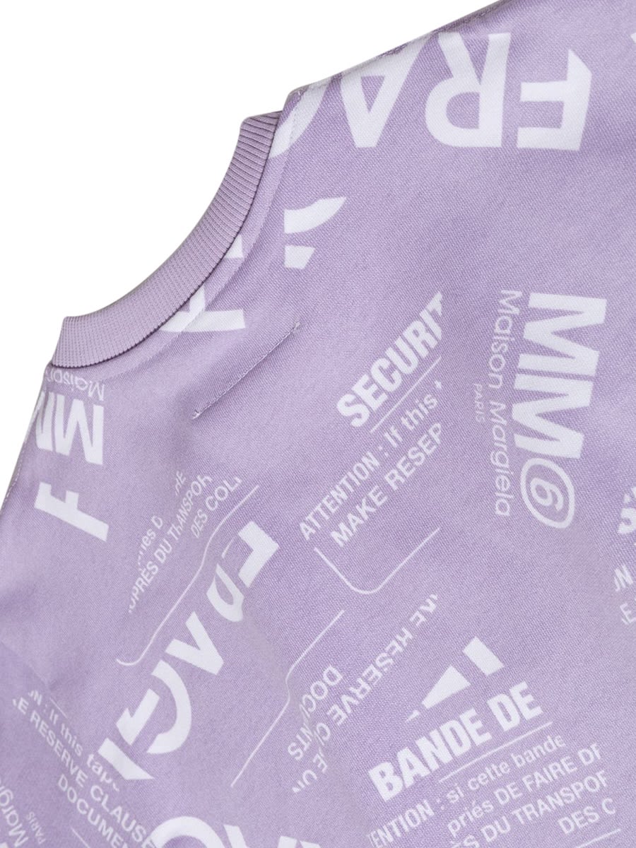 Shop Mm6 Maison Margiela Sweatshirt In Lilac