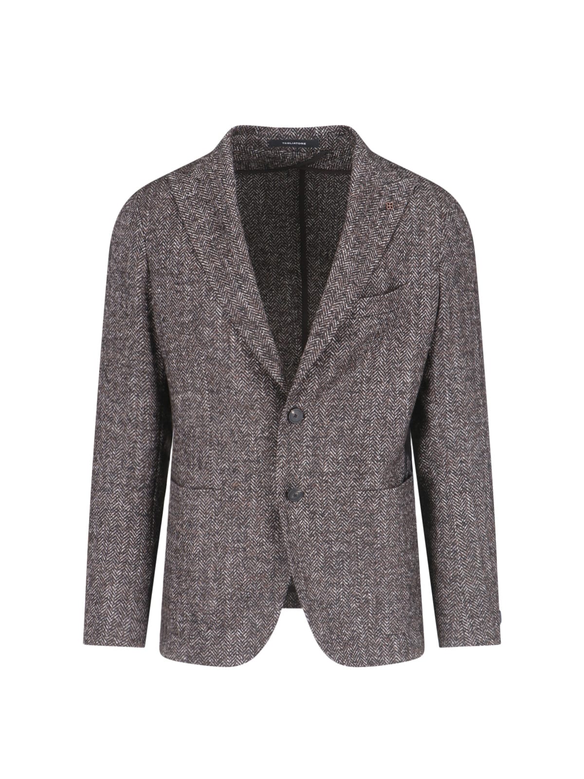 Shop Tagliatore Single-breasted Blazer In Brown