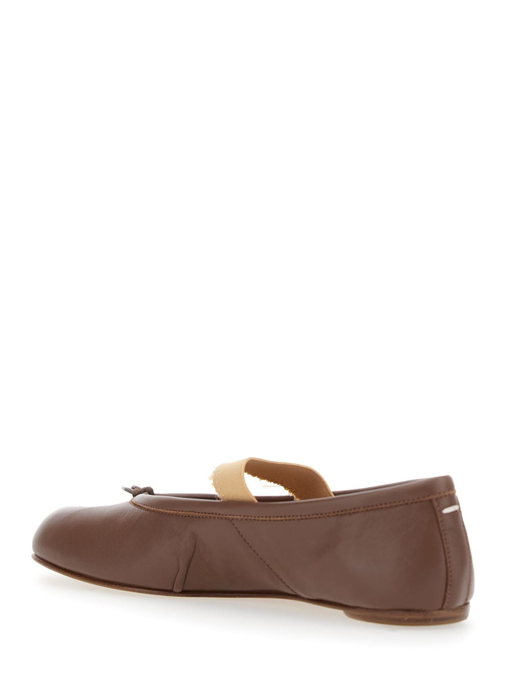 Maison Margiela Tabi Ballerina Flat Elastic Band Scarpe Basse Brown In Brown