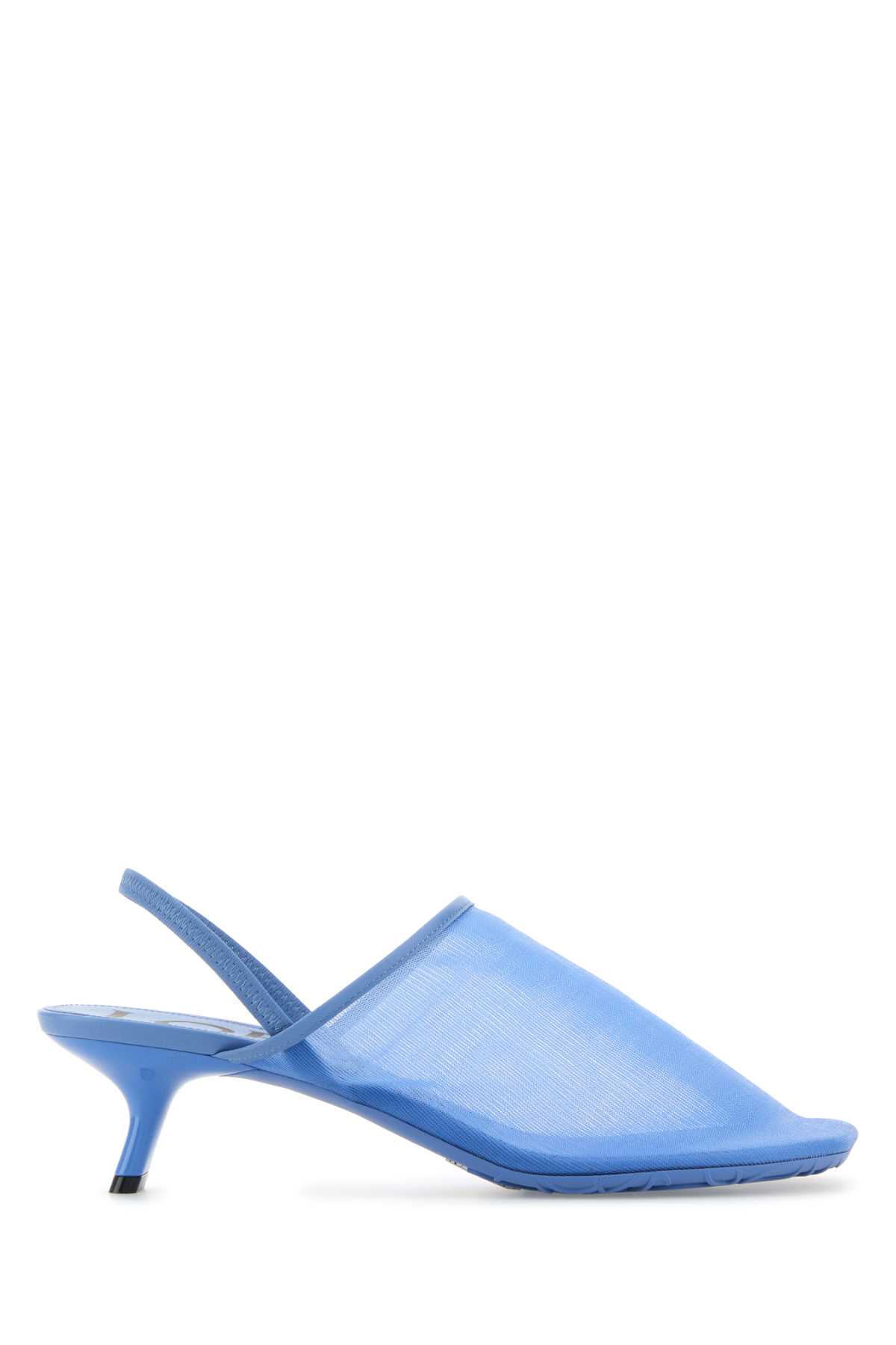 Cerulean Blue Mesh Petal Pumps