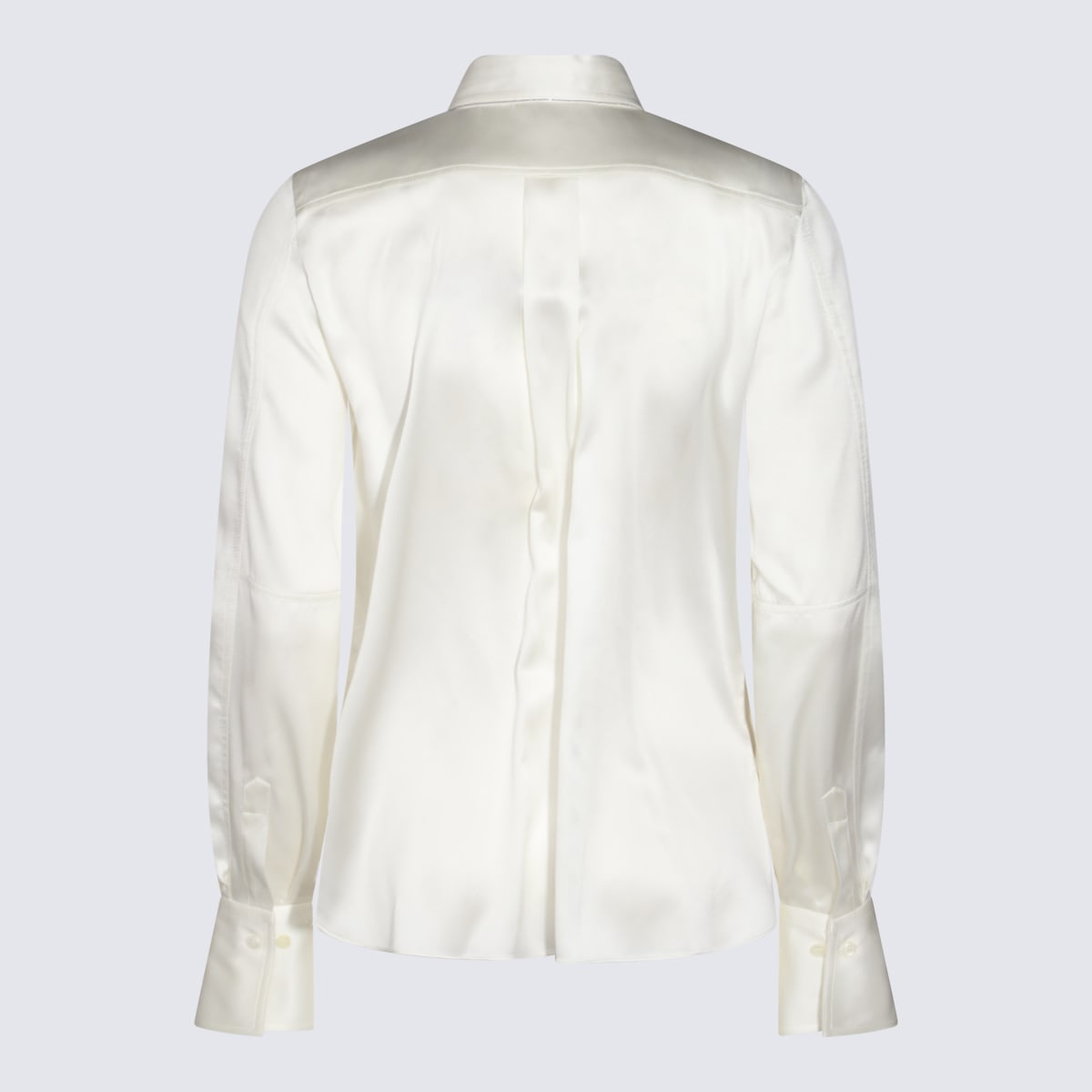 Shop Brunello Cucinelli White Silk Shirt