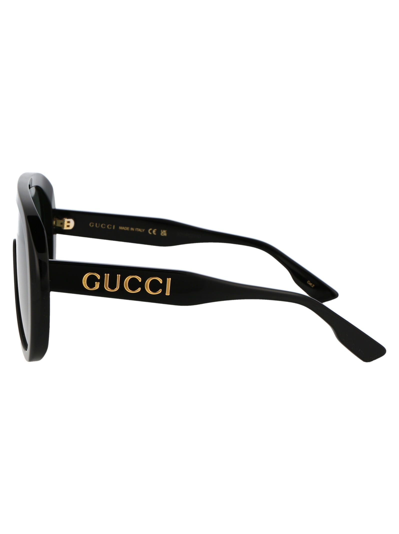 Shop Gucci Gg1370s Sunglasses In 001 Black Black Grey