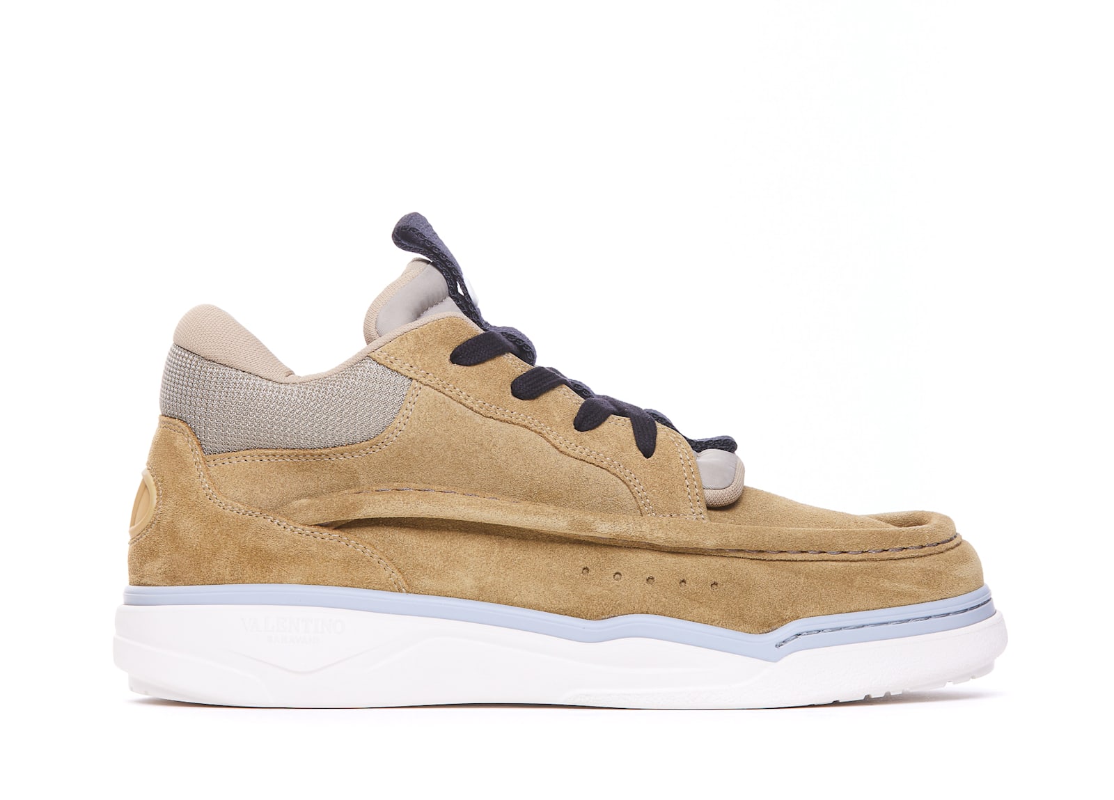 Shop Valentino Runboot Sneakers In Beige