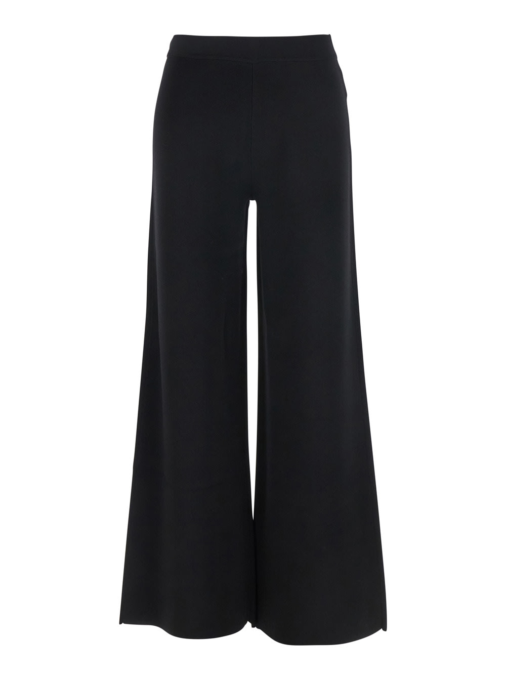 Parosh Black Pants With Elastic Waist In Viscose Blend Woman