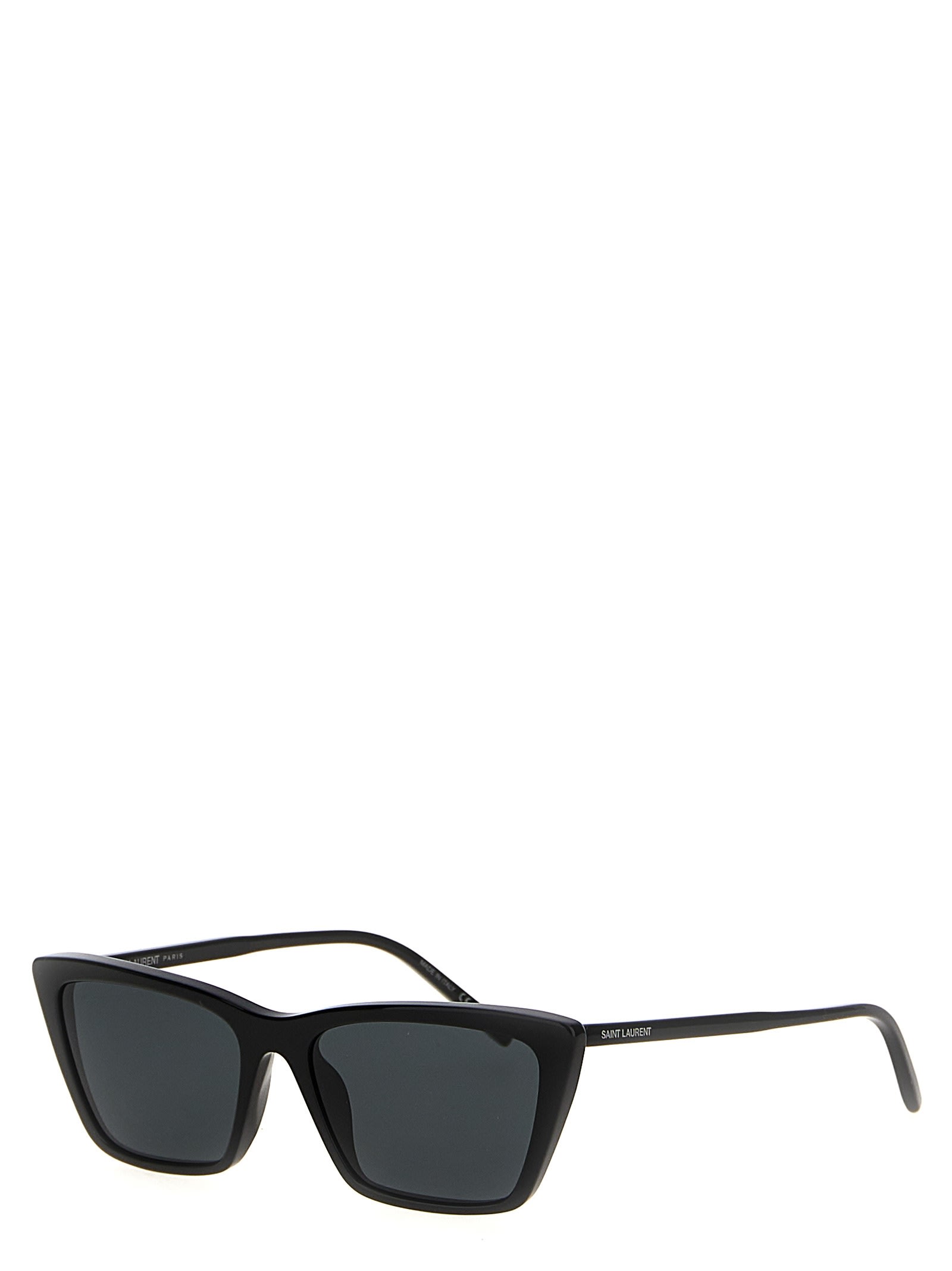 Shop Saint Laurent Sl 737 Mica Thin Sunglasses In Black