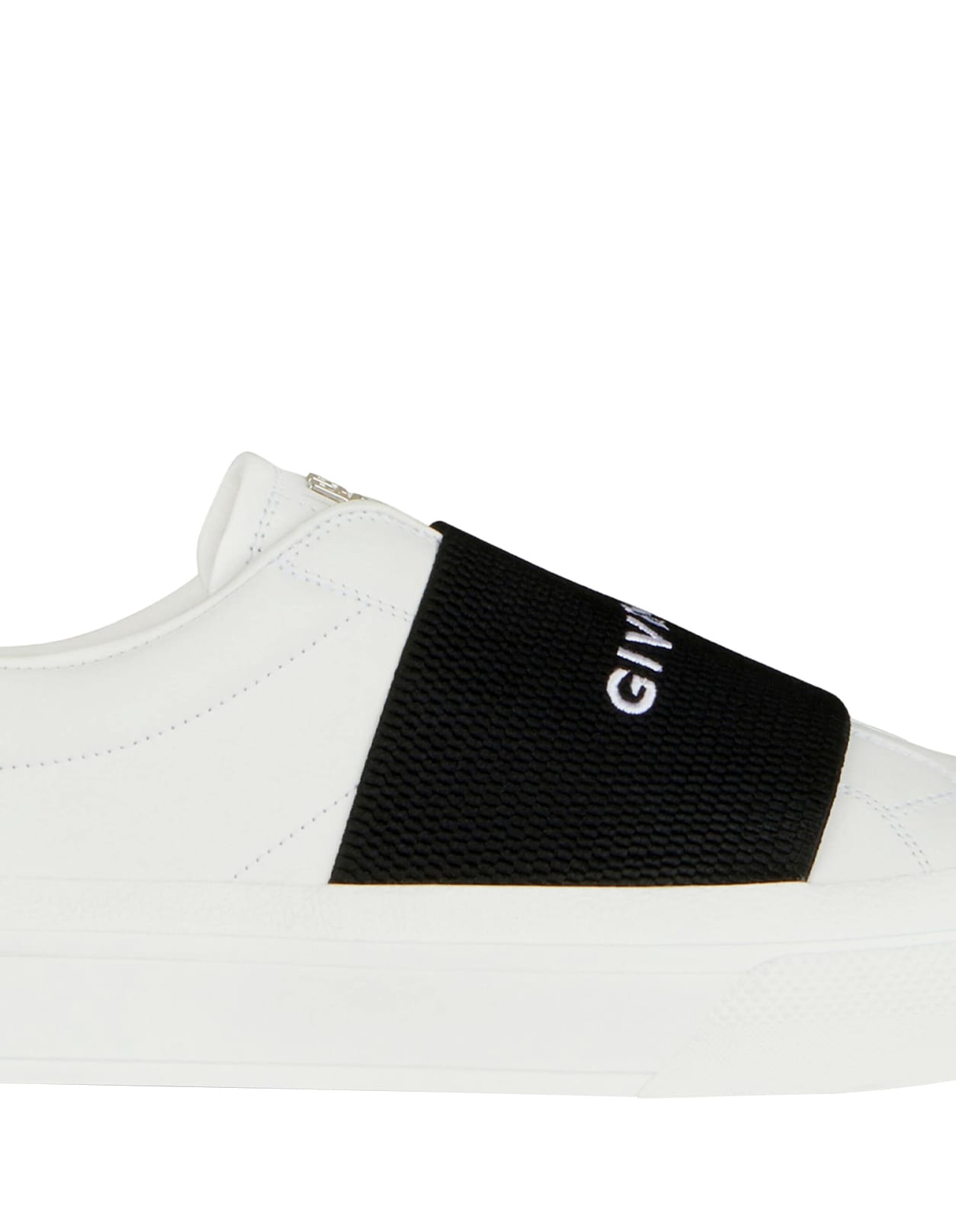 Shop Givenchy White City Sport Sneakers With Black  Band
