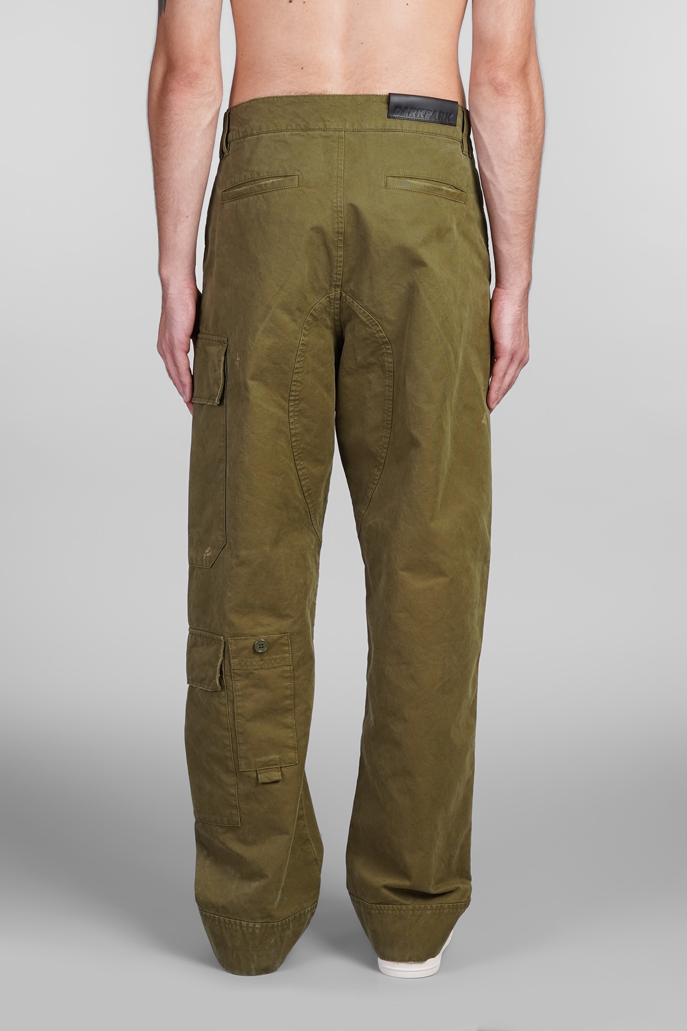 DARKPARK JEFFREY PANTS IN GREEN COTTON 