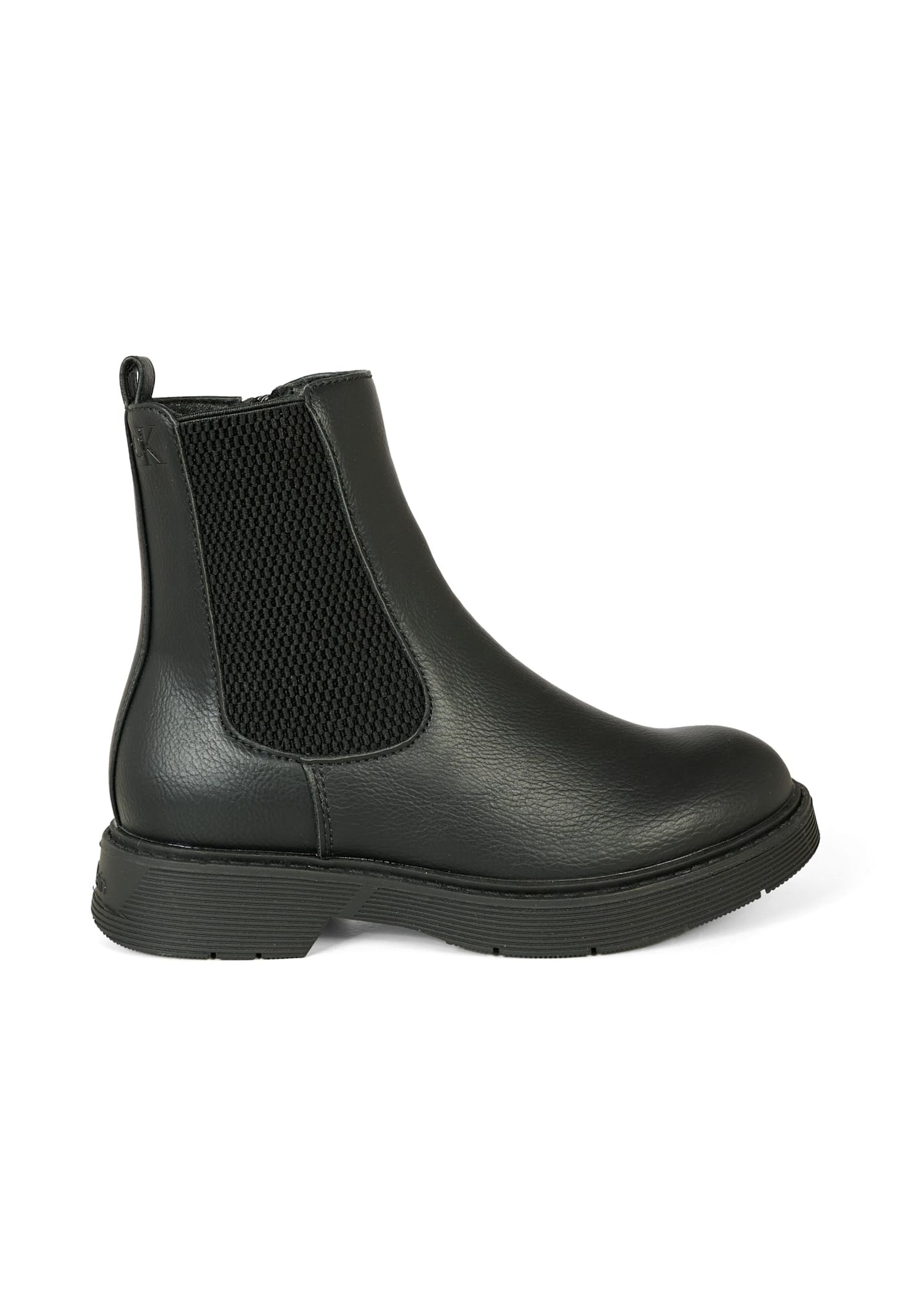 Calvin Klein Black Boots For Kids With Logo In Black