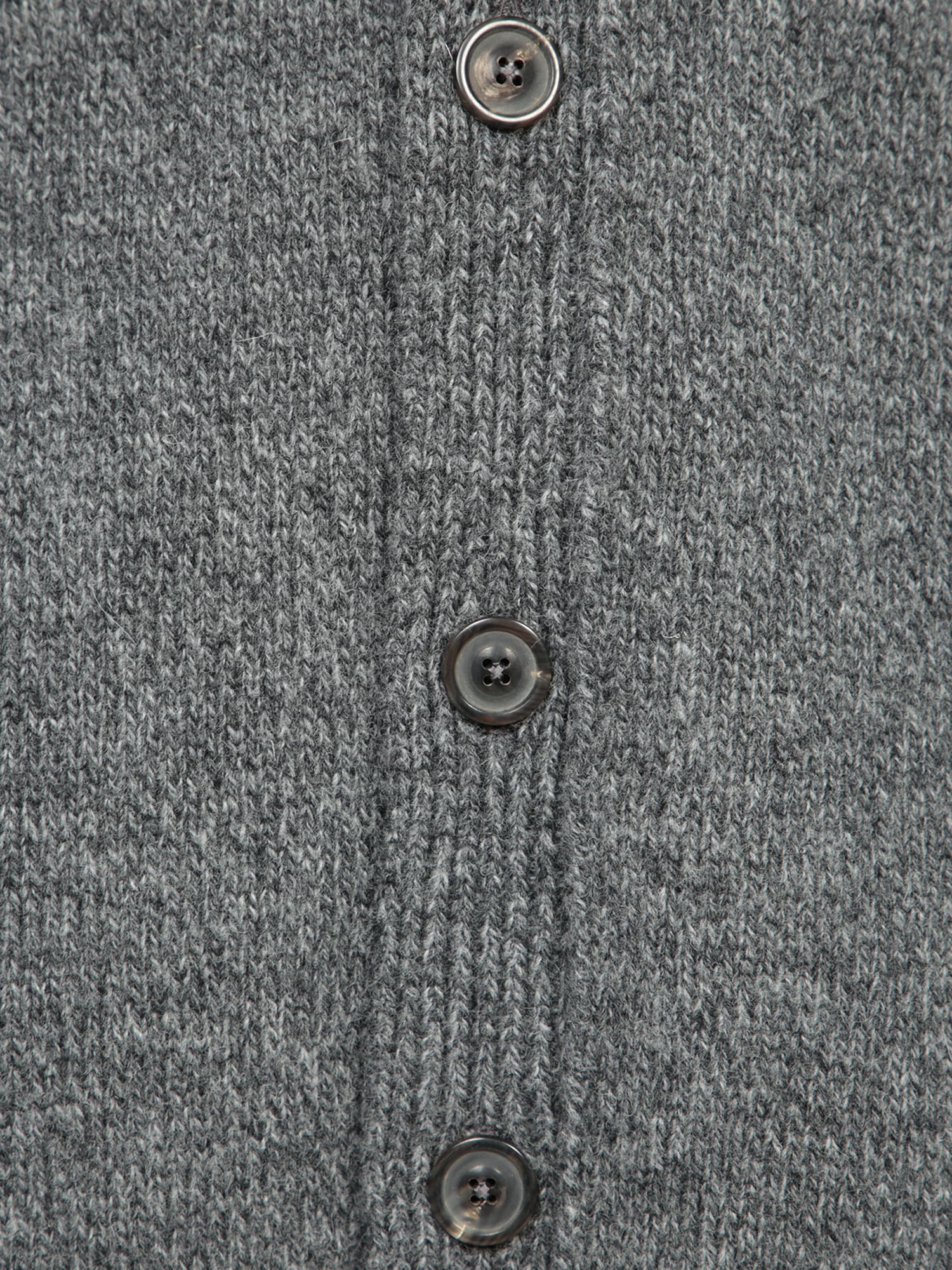 Shop Maison Margiela V-neck Knitted Cardigan In Grey