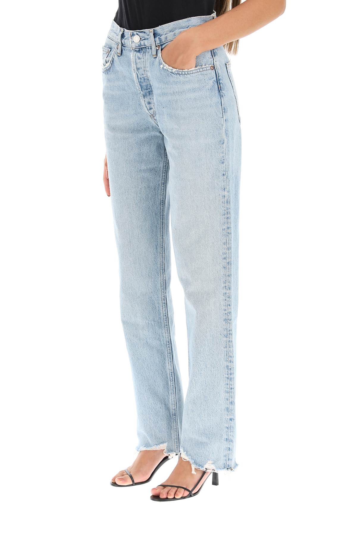 Shop Agolde Lana Vintage Denim Jeans In Curio (blue)