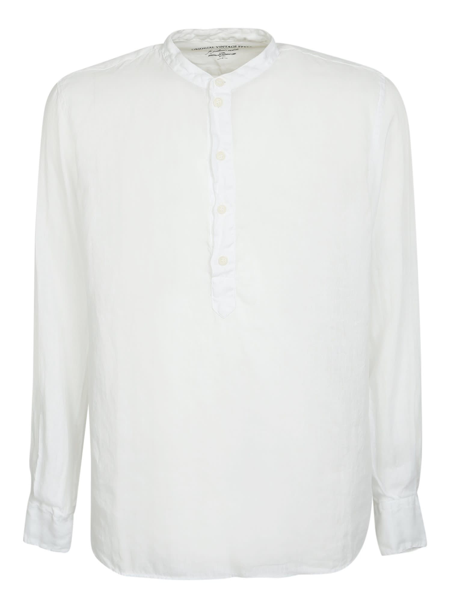Shop Original Vintage Style Linen Polo Shirt In White