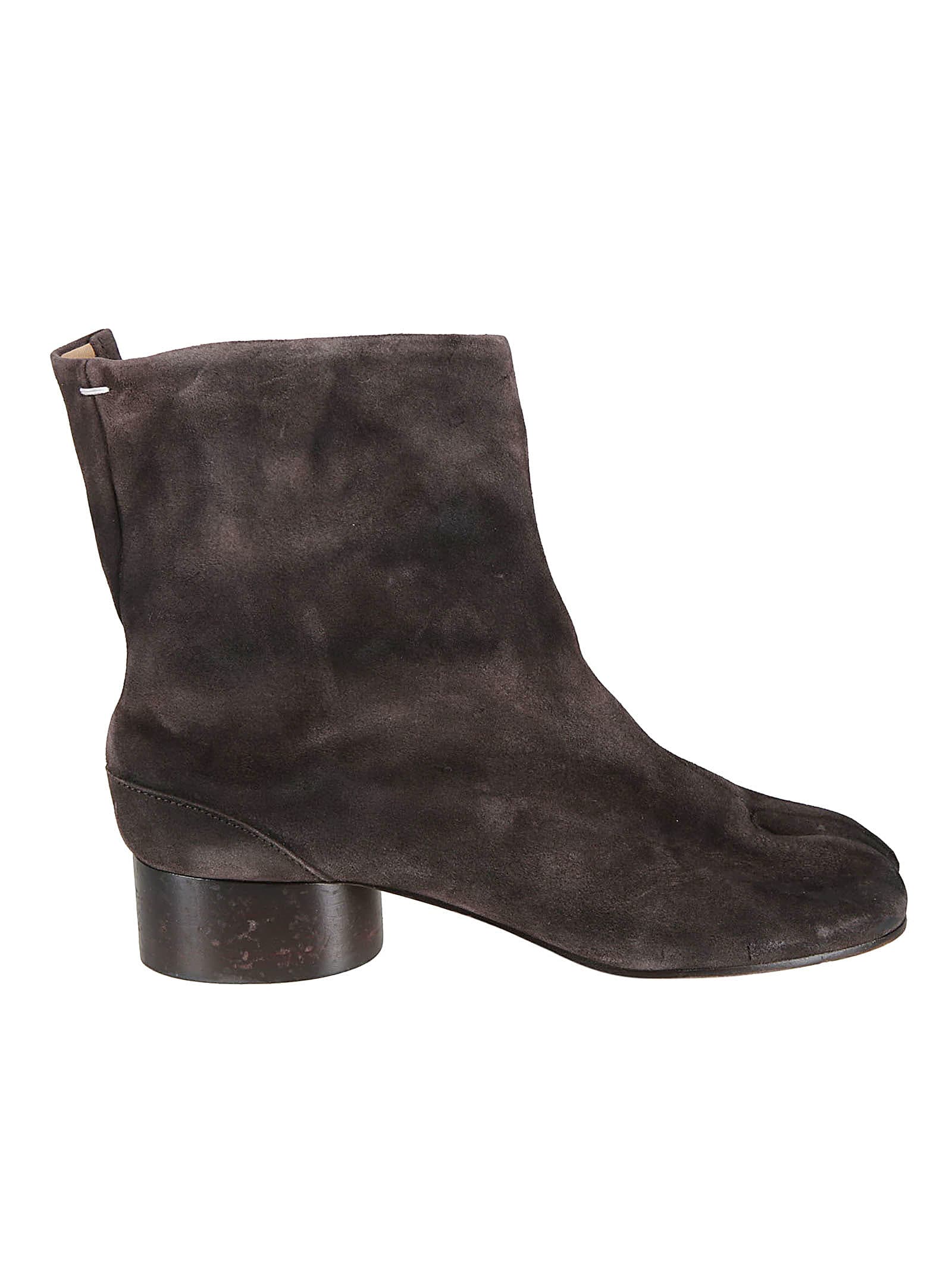 Shop Maison Margiela Tabi Ankle Boots In Brown