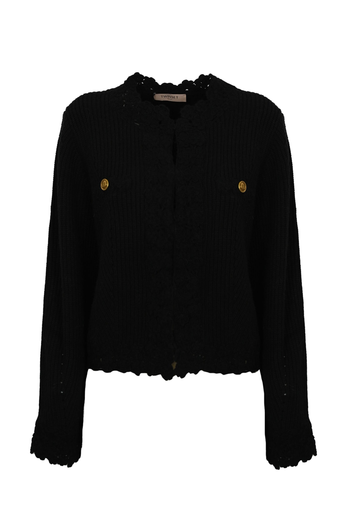 Wool Blend Knitted Jacket