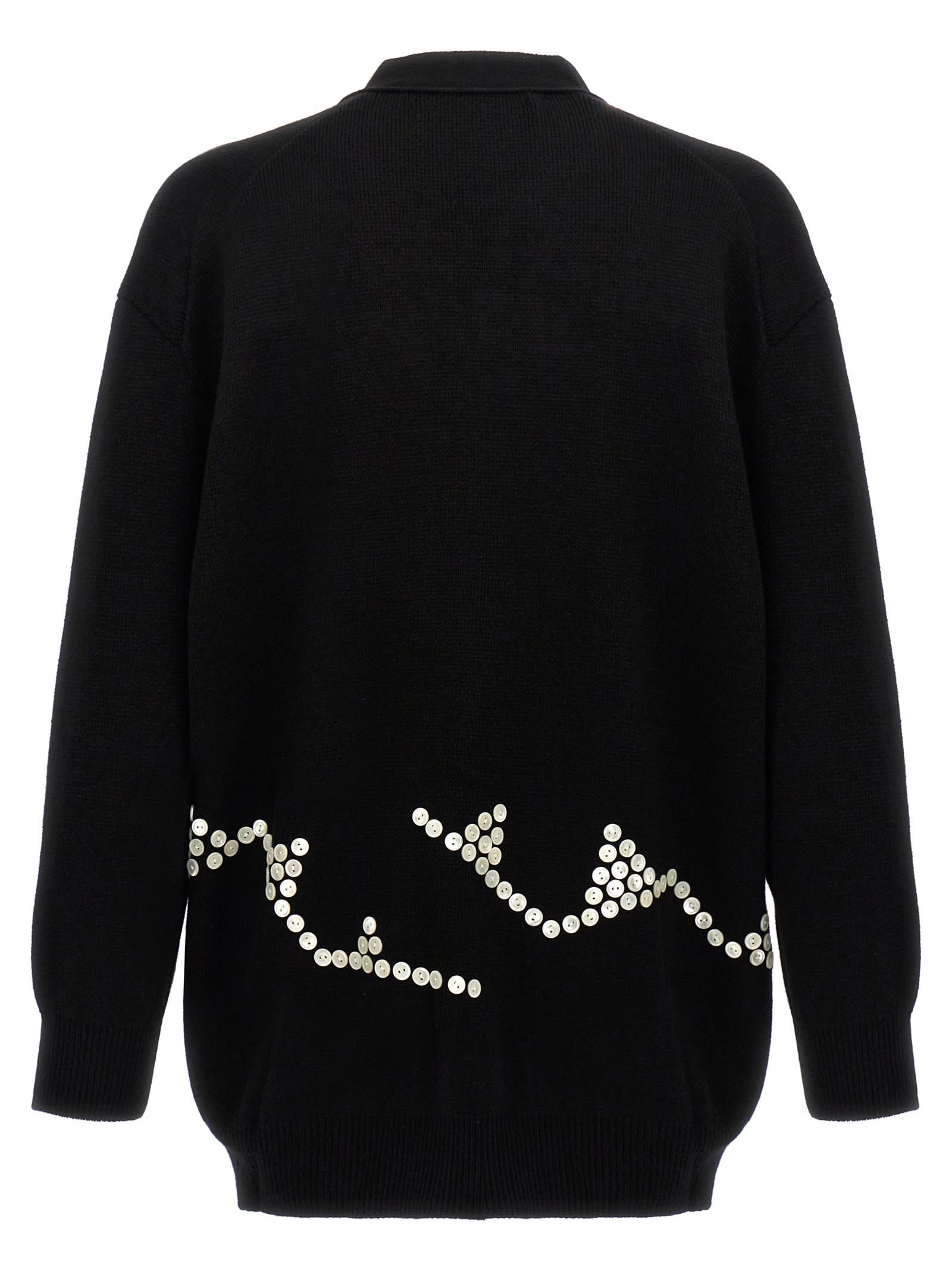 Shop Comme Des Garçons Homme Deux Button Detail Sweater In Black