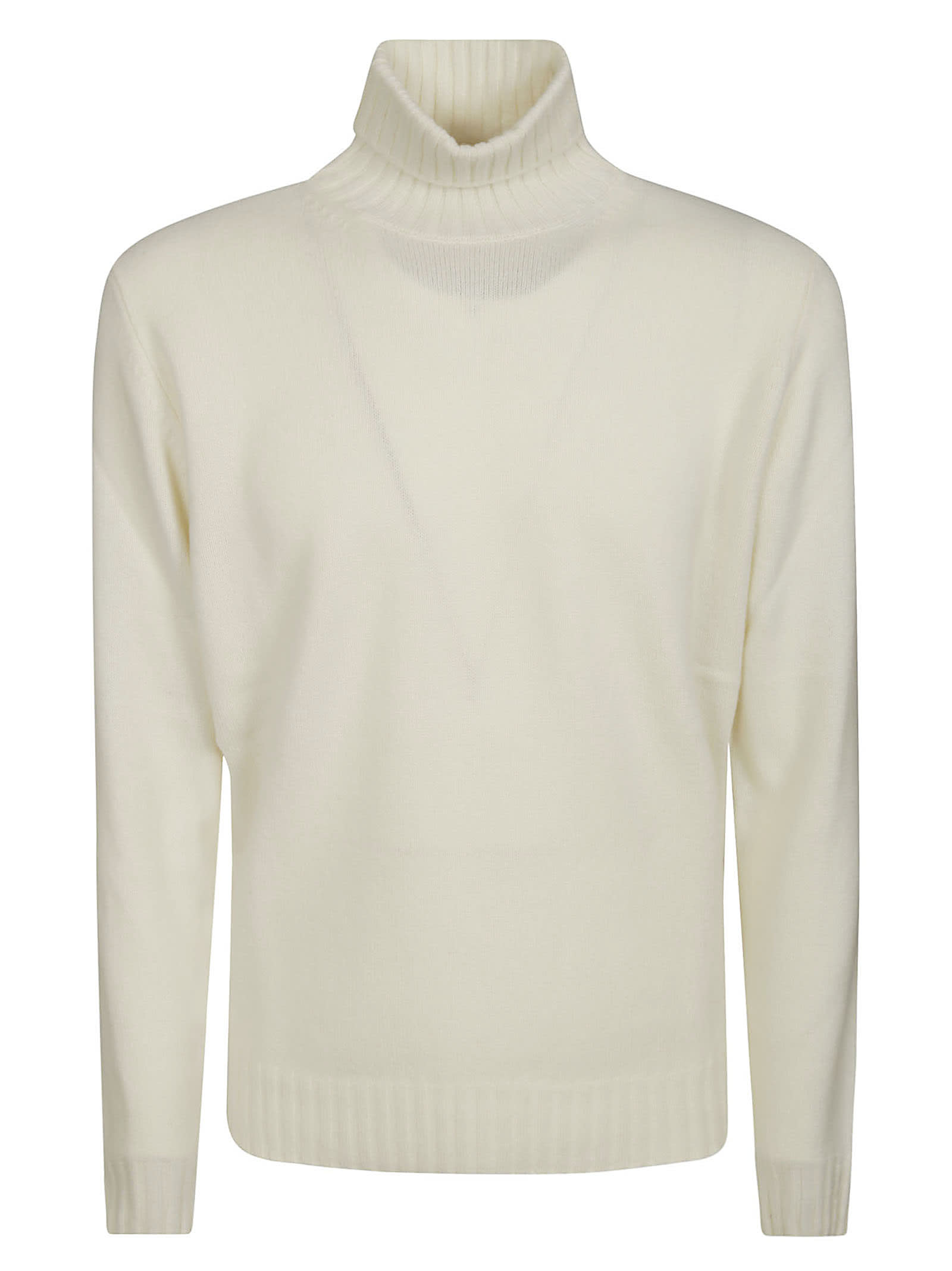 Shop Filippo De Laurentiis Turtleneck Wool Cashmere In Optical White