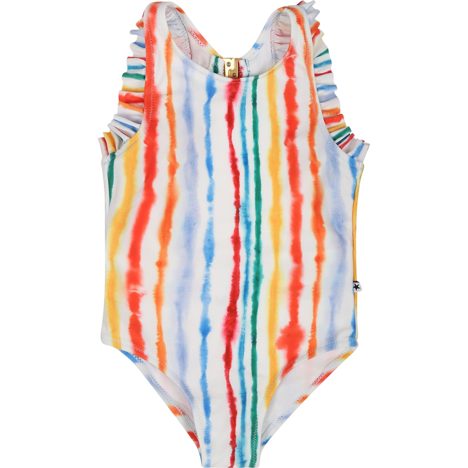 Molo Kids' White Swimsuit For Baby Girl In Multicolor