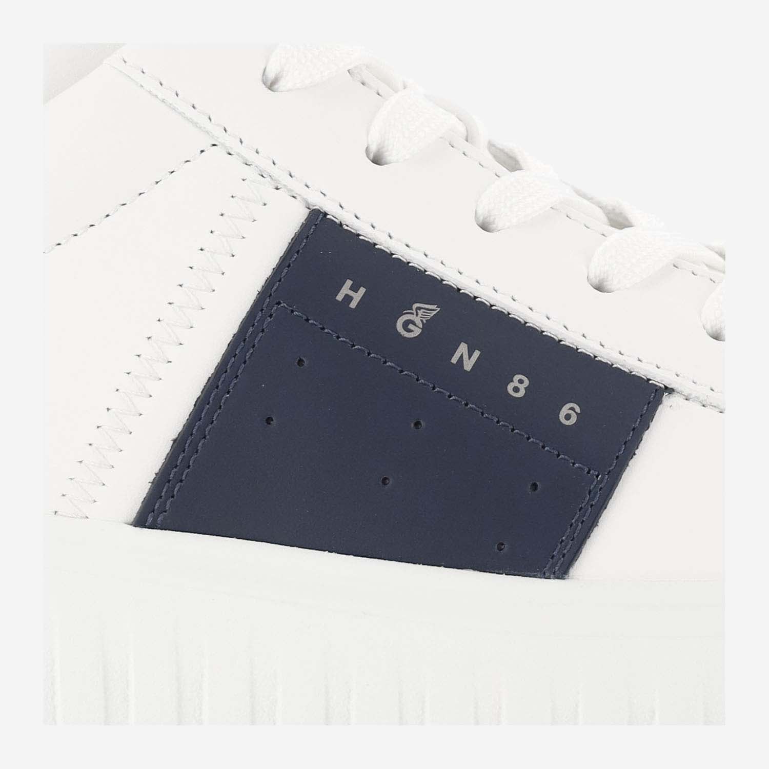 Hogan Round-toe Lace-up Sneakers In White