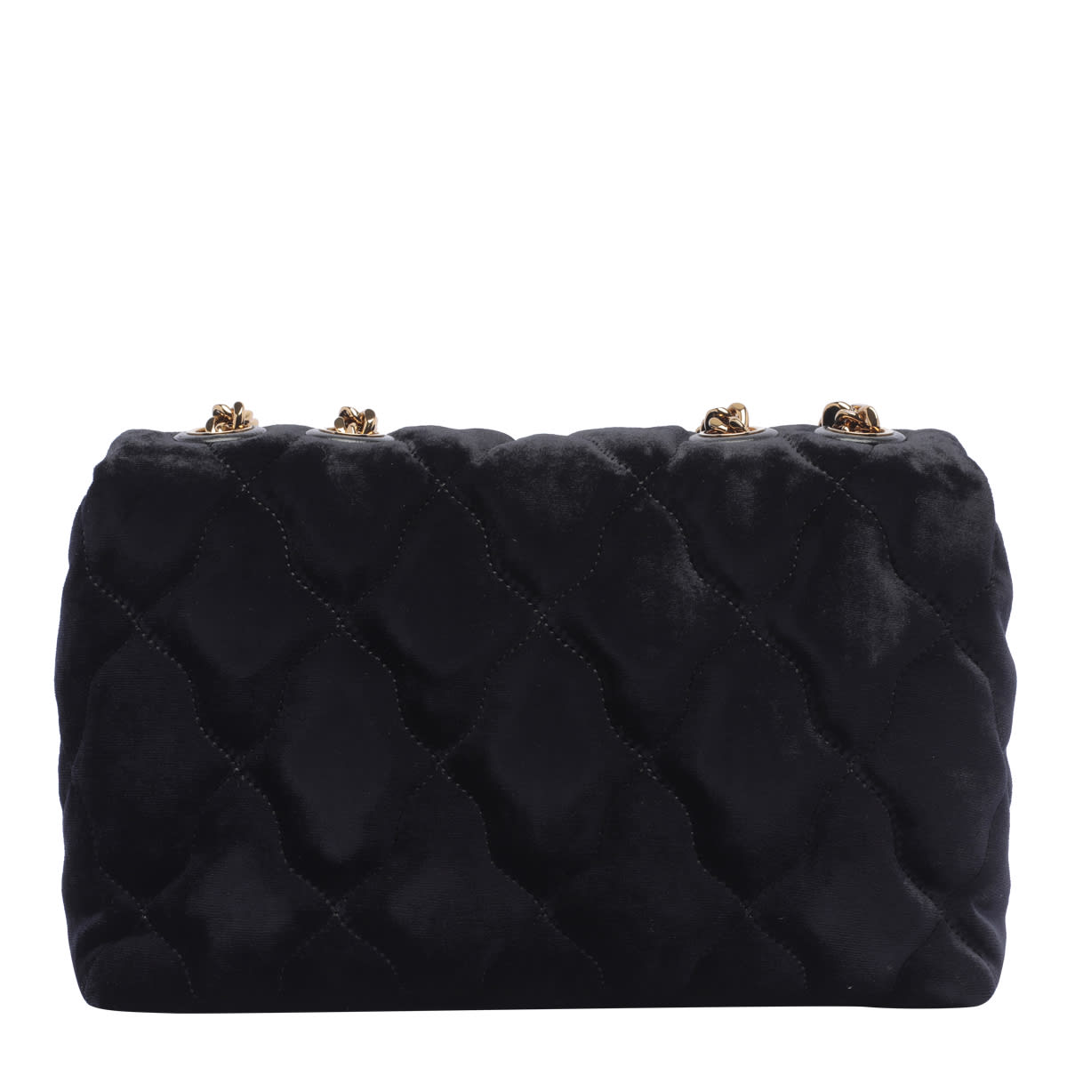 Shop Tory Burch Kira Velvet Small Convertible Shoulder Bag In Black