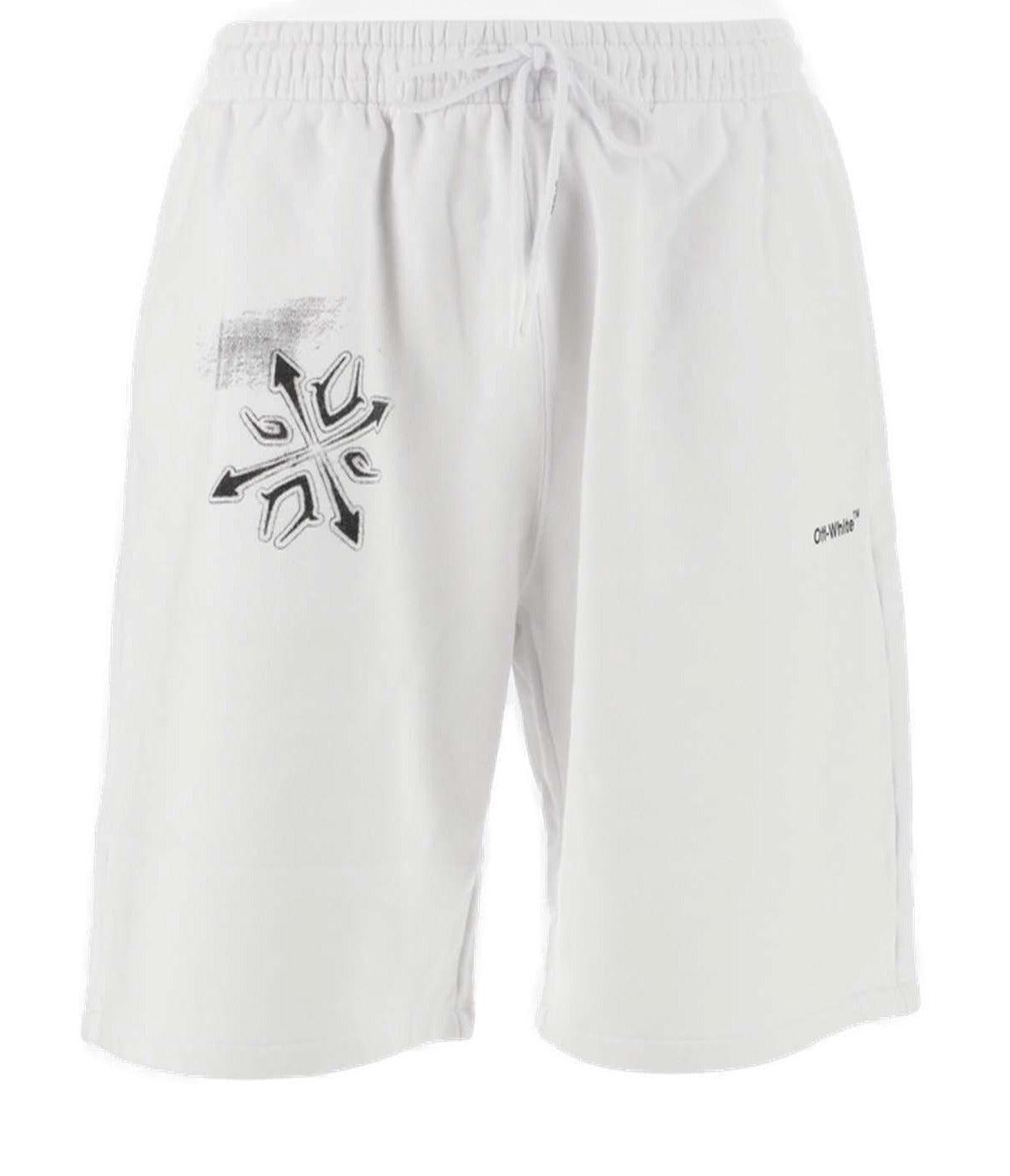 Off-White Graphic Printed Sweat Shorts