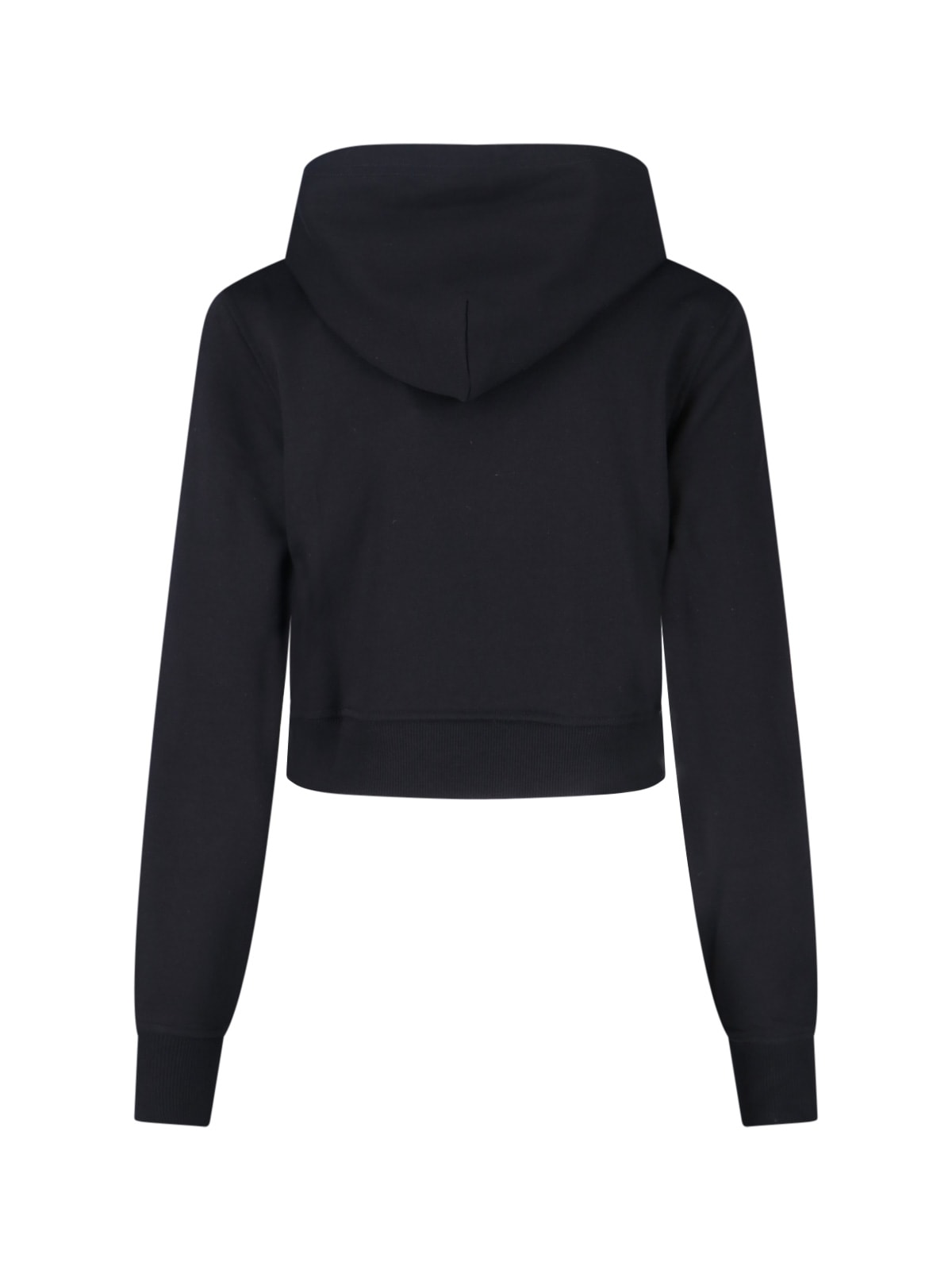 Diesel F-slimmy-hd Cropped Sweatshirt In Black