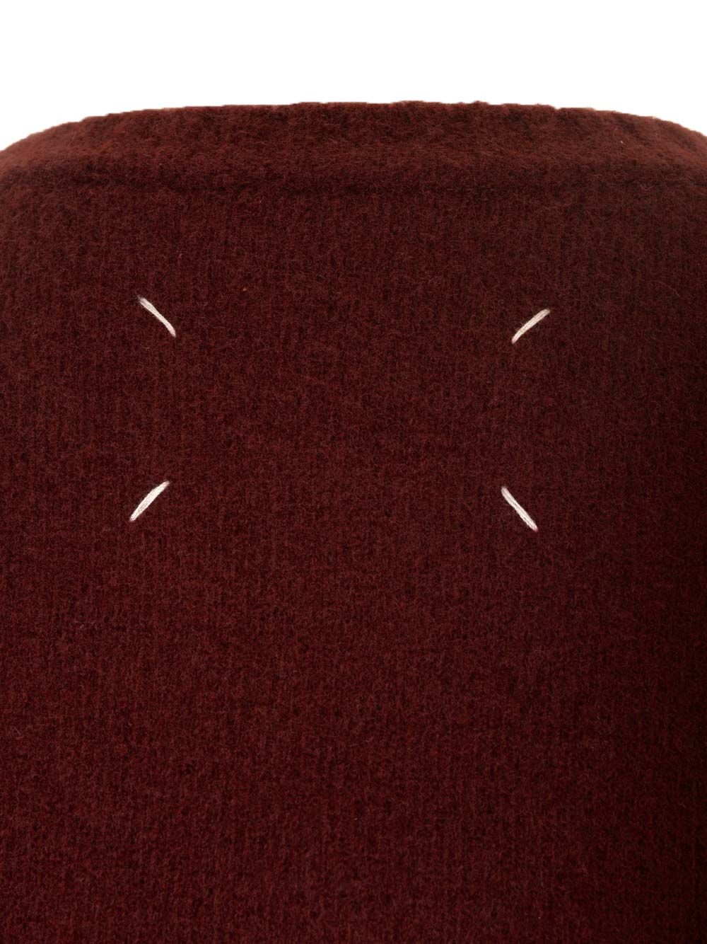 Shop Maison Margiela Lambswool Sweater In Bordeaux