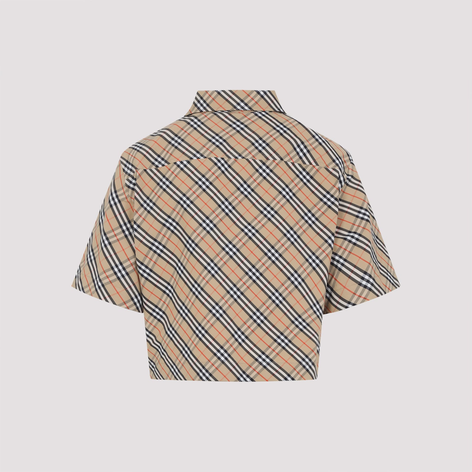 Burberry Check Cropped Shirt In Multi