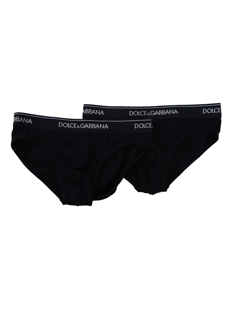 Dolce & Gabbana Cotton Strech Slip In Blue Navy