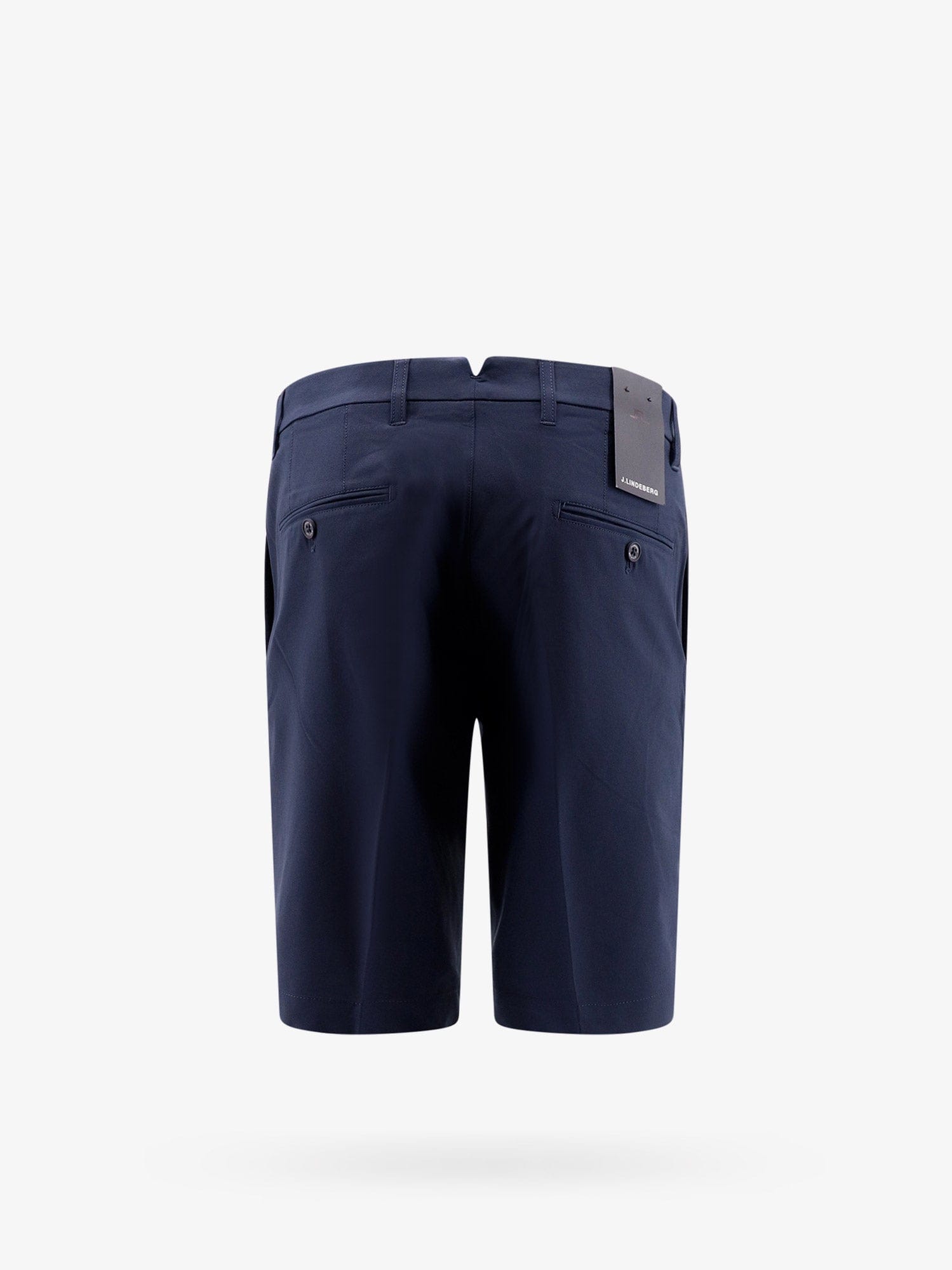 Shop J. Lindeberg Technical Fabric Bermuda Shorts With Logo Patch In Blue