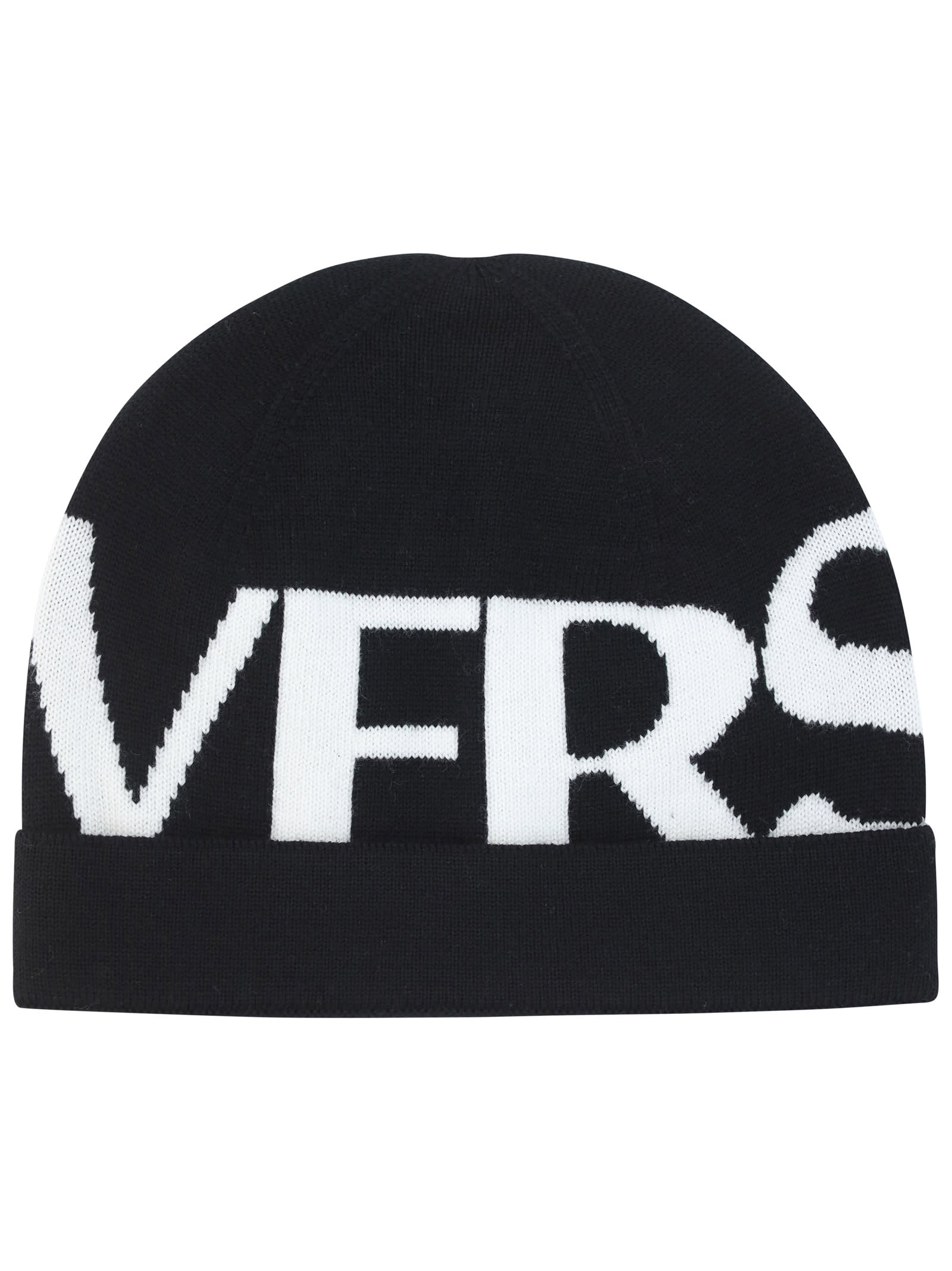 Shop Versace Wool Hat In Black