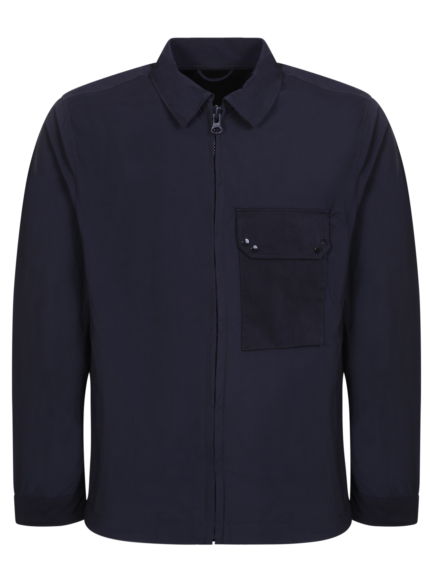 Shop Ten C Classic Collar Navy Blue Jacket