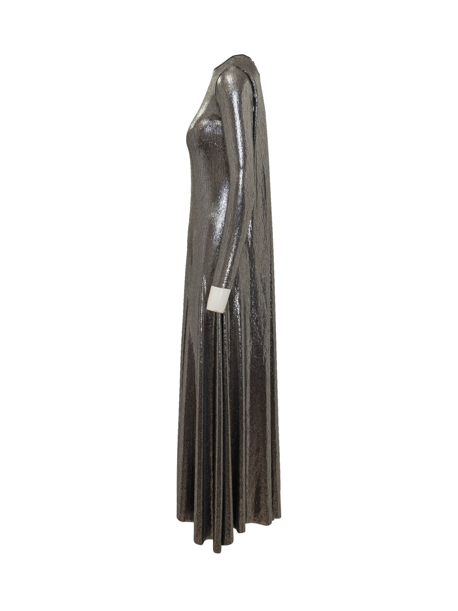 Shop Forte Forte Jersey Dress In Silver