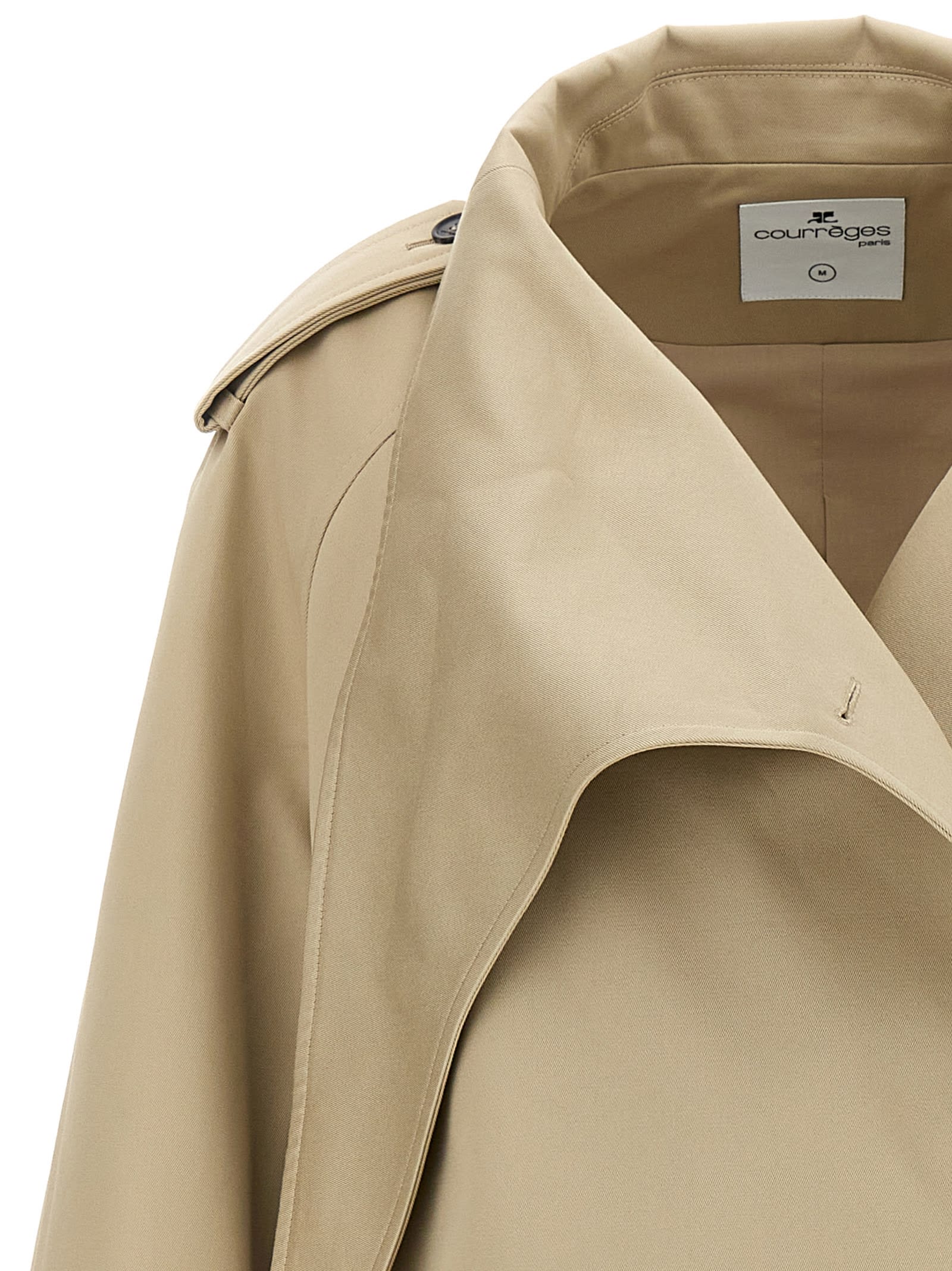 COURRÈGES LONG OBLIQUE TRENCH COAT 