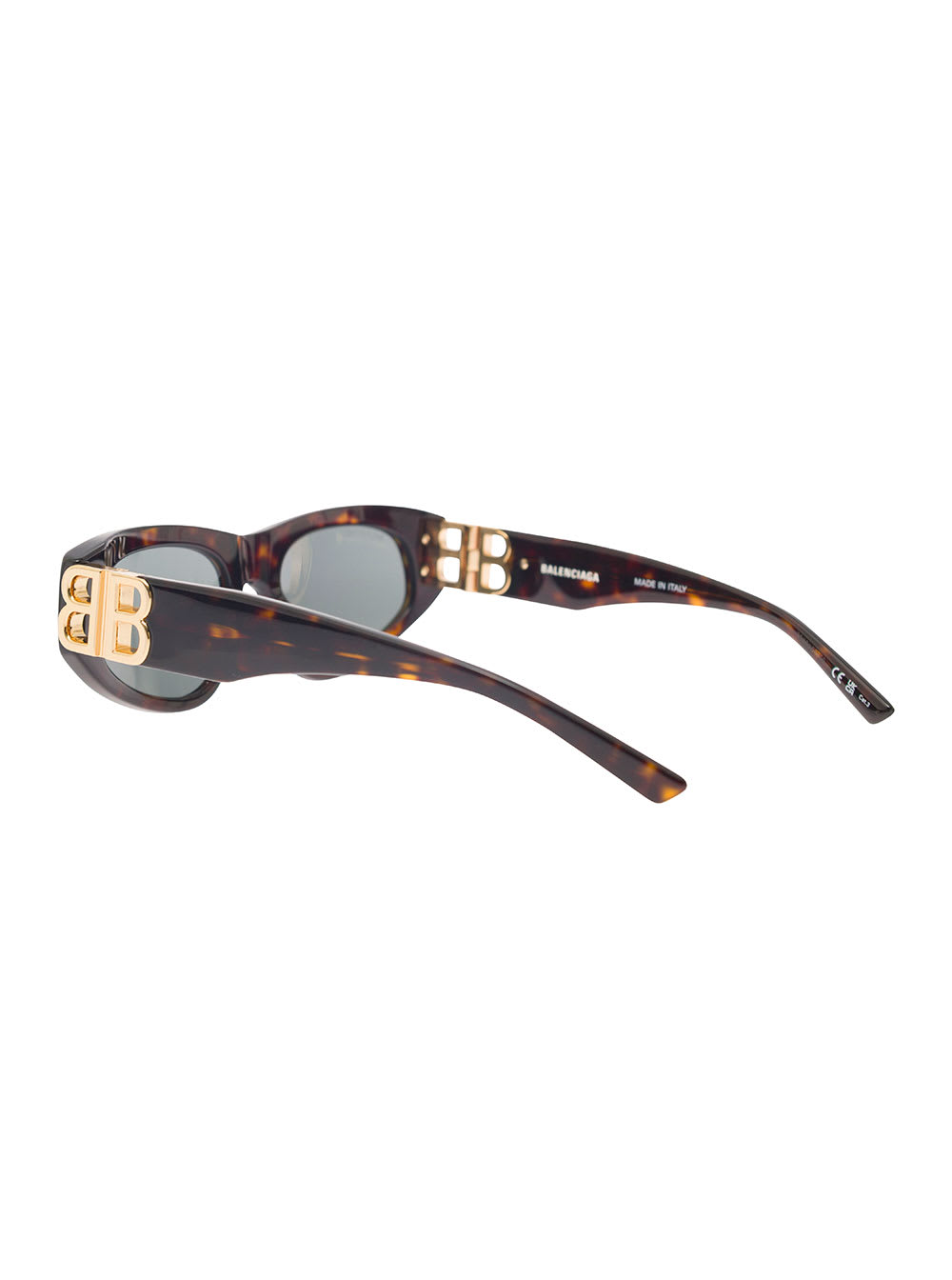 Shop Balenciaga Dynasty Rectangle Brown Rectangular Sunglasses With Silver-tone Detailing In Acetate Woman