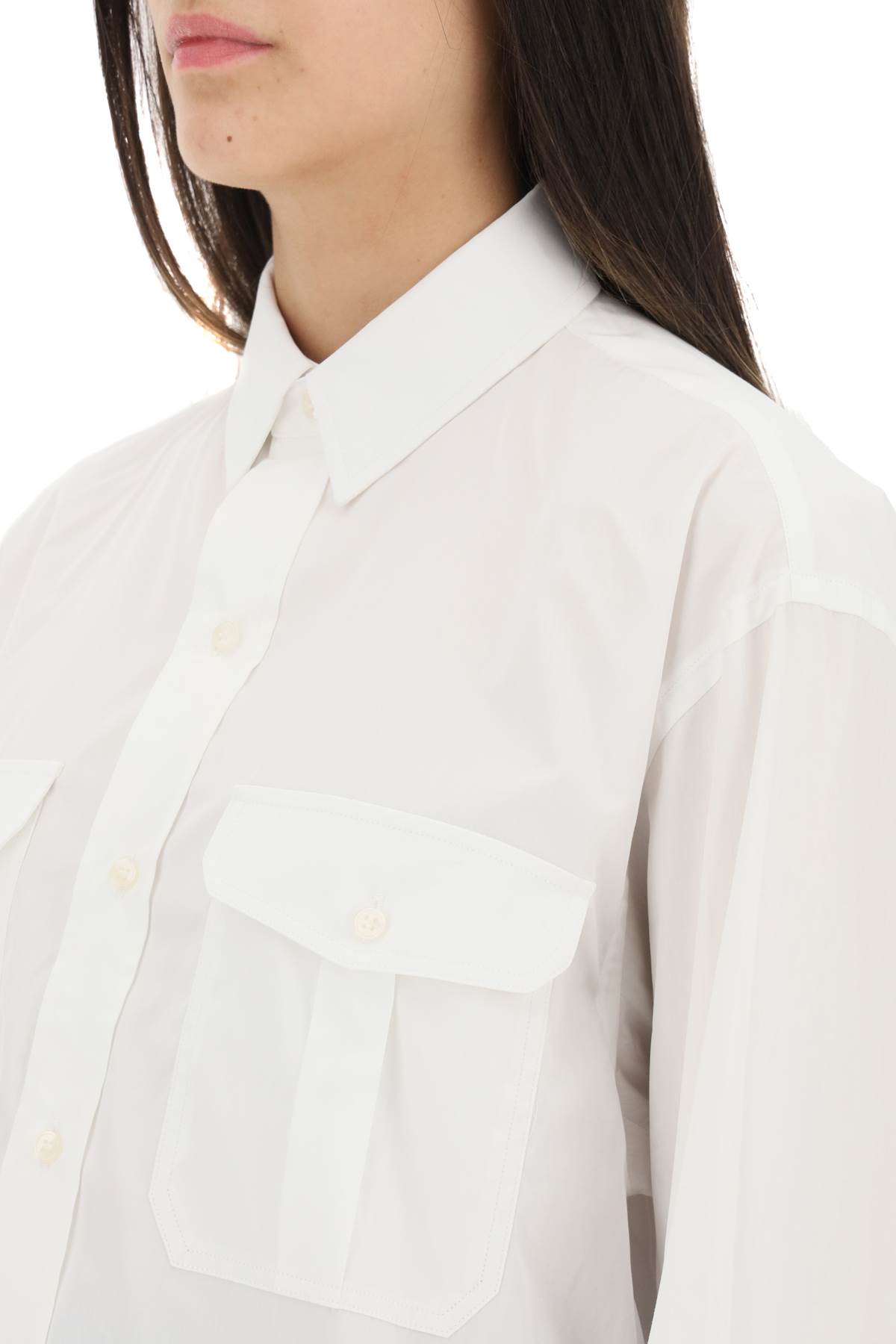 Shop Wardrobe.nyc Oversized Shirt In White (white)
