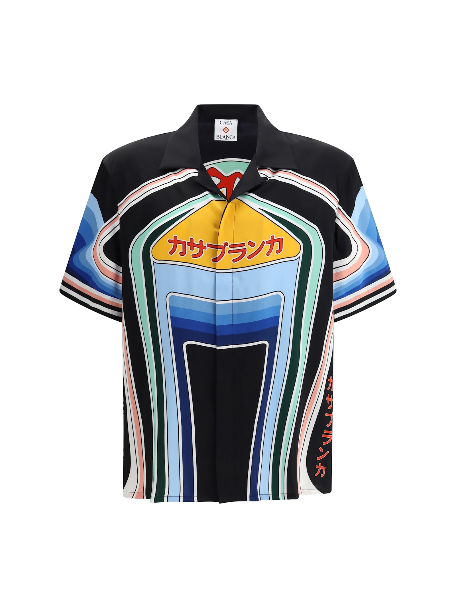 Casablanca Short Sleeve Cuban Collar Shirt In Multi