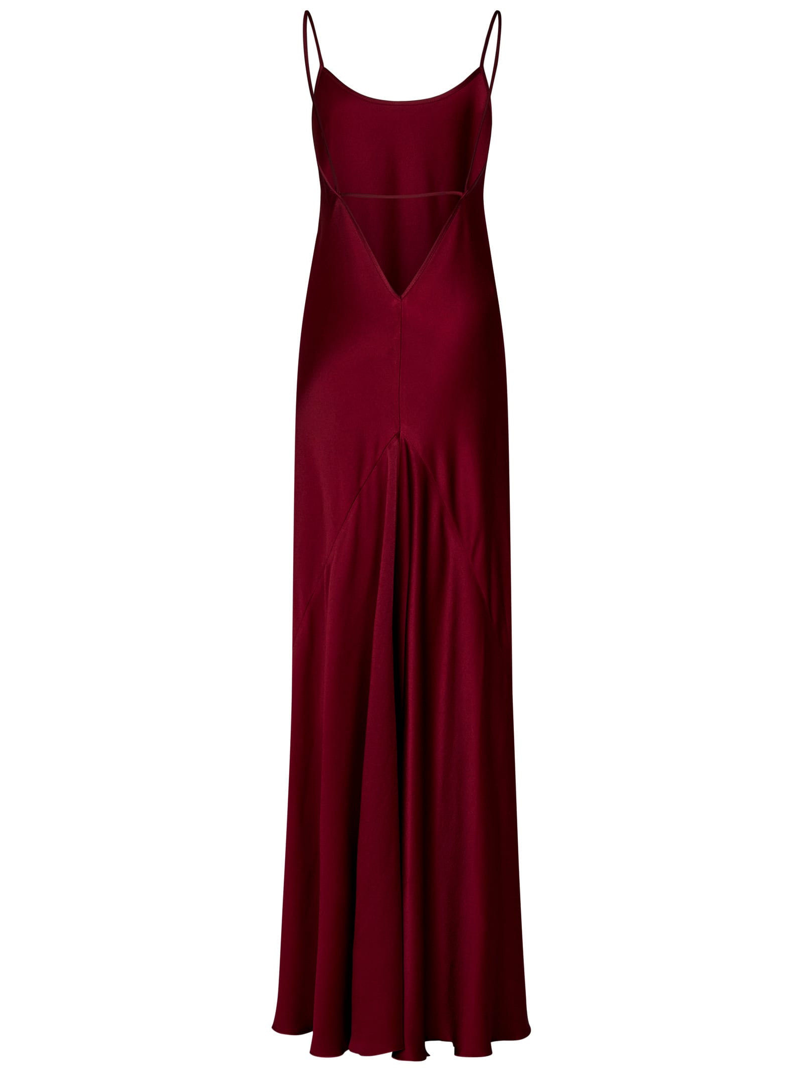 Shop Victoria Beckham Long Dress In Bordeaux