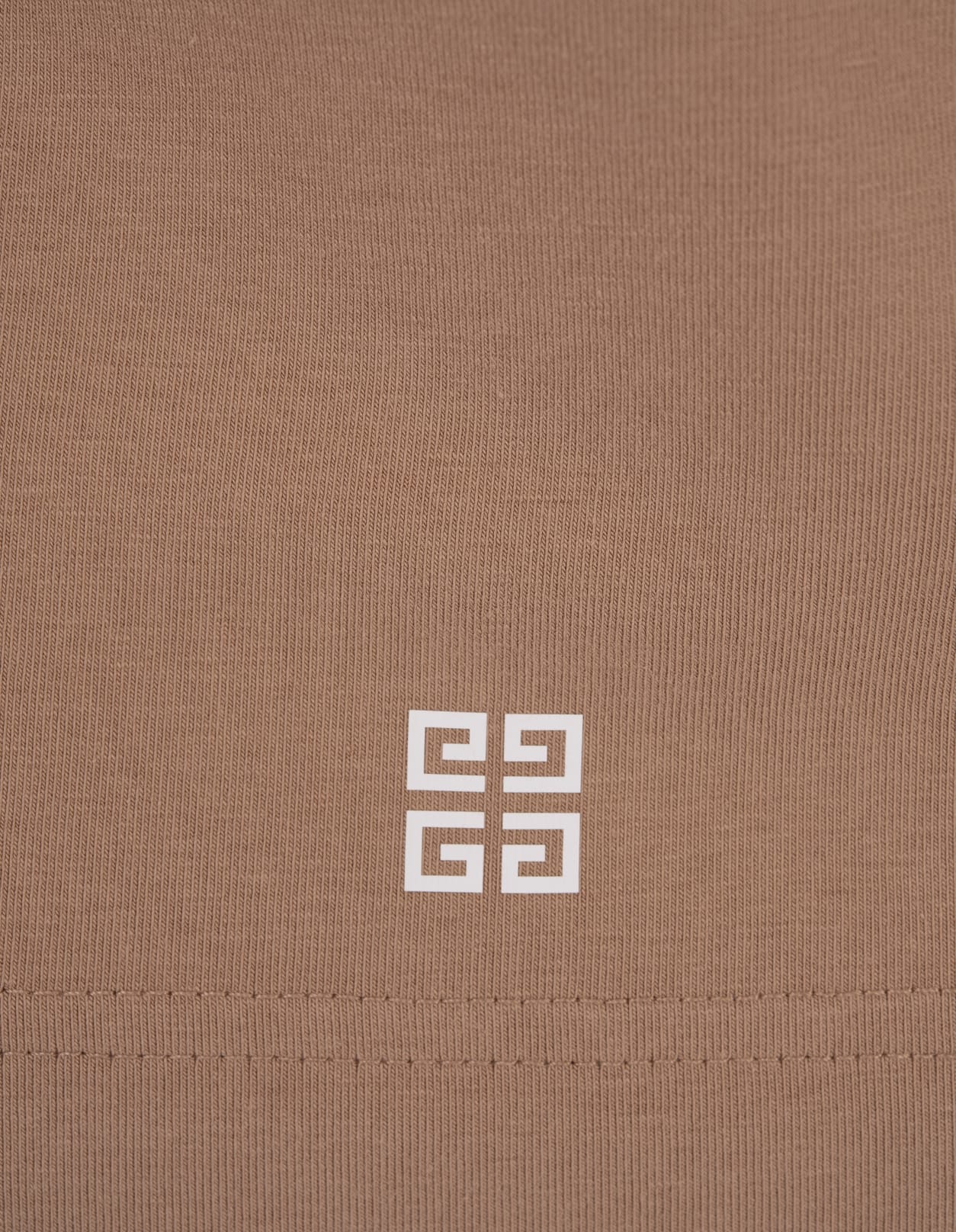 Givenchy Archetype Slim T-shirt In Beige/white Cotton In Brown