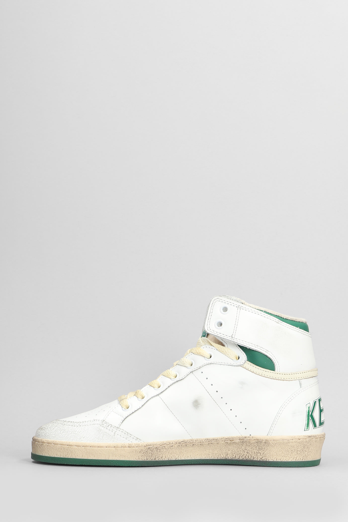 Shop Golden Goose Sky Star Sneakers In White Leather