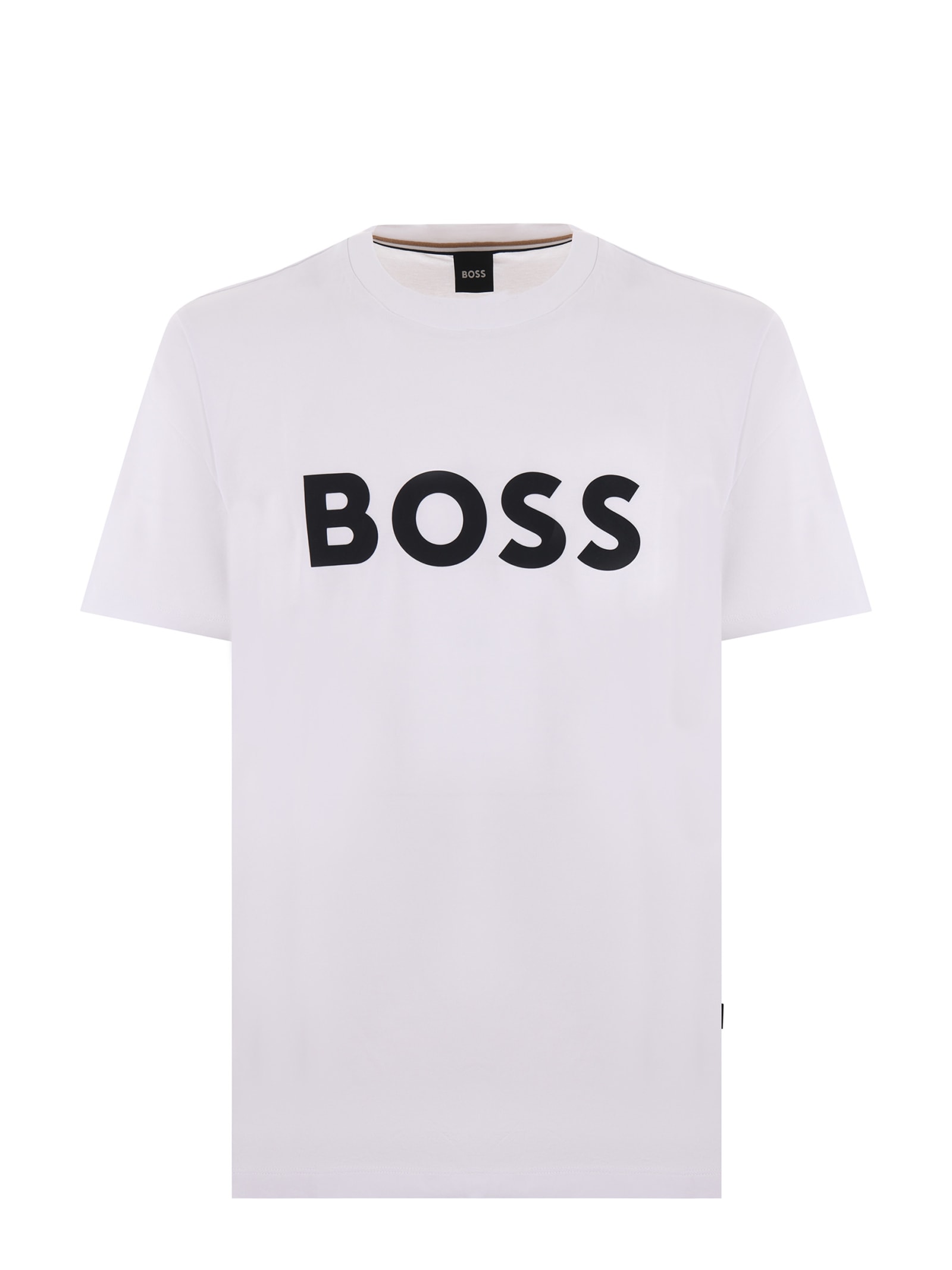 Shop Hugo Boss Boss T-shirt In Bianco