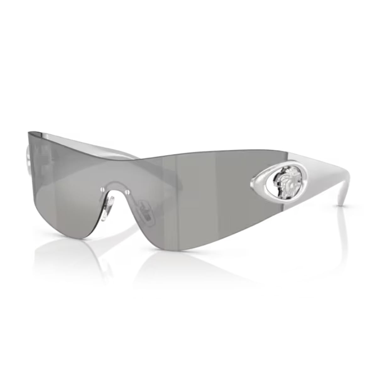 Versace 0ve2280 Eclipse Grigio Chiaro Specchiato Argento Sunglasses In Silver