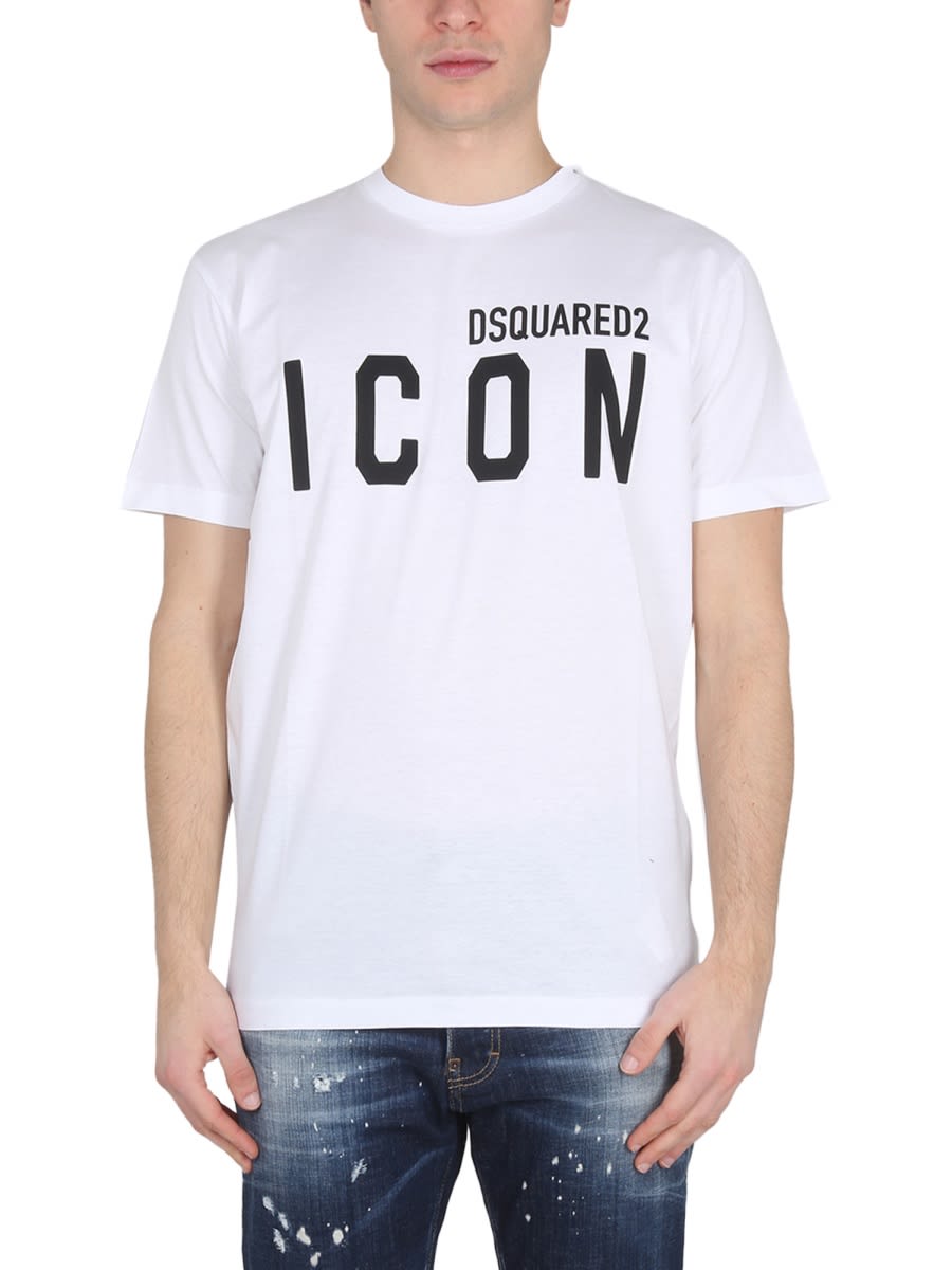 Shop Dsquared2 T-shirt Con Stampa Logo In White