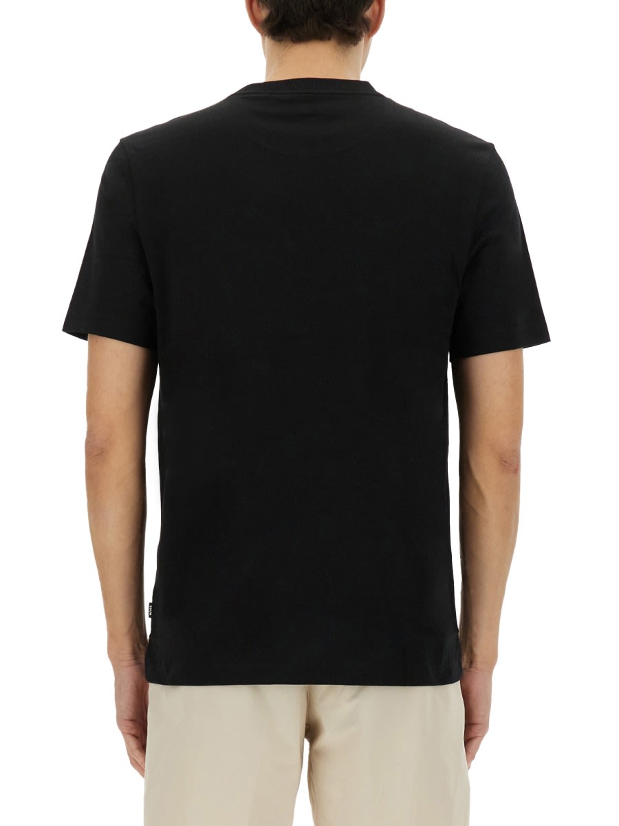 Hugo Boss Boss Cotton Jersey T Shirt In Black
