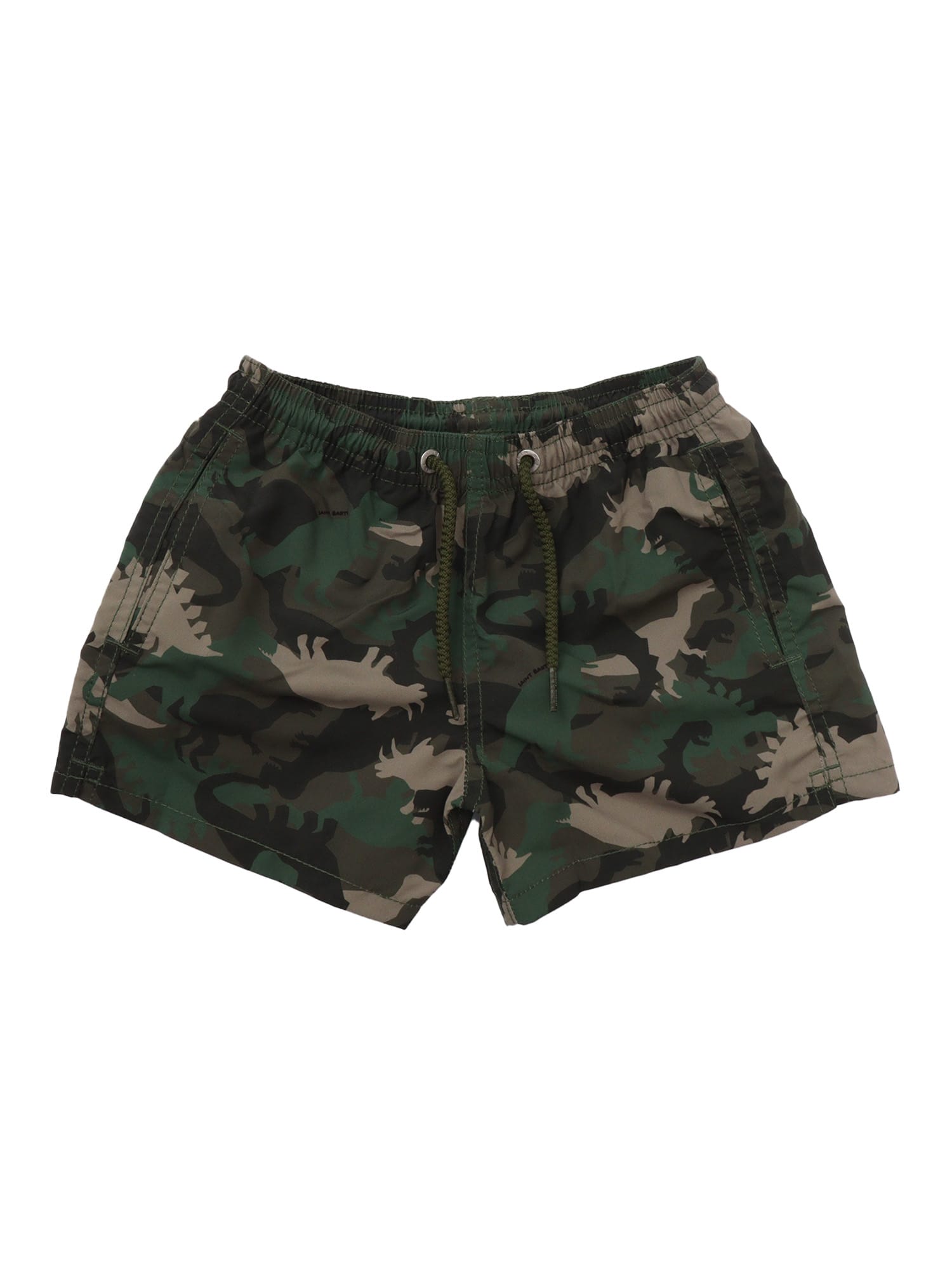 Mc2 Saint Barth Dinosaur-camo Swim Shorts In Green