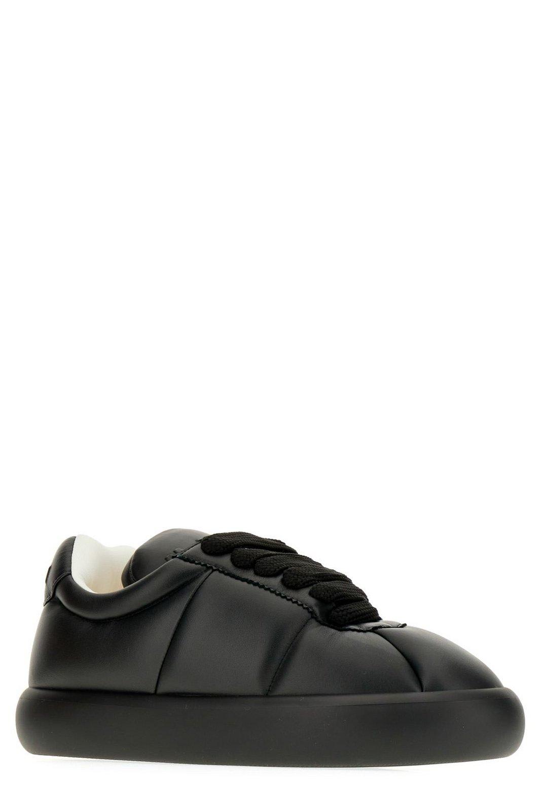Shop Marni Padded Low-top Sneakers In Black
