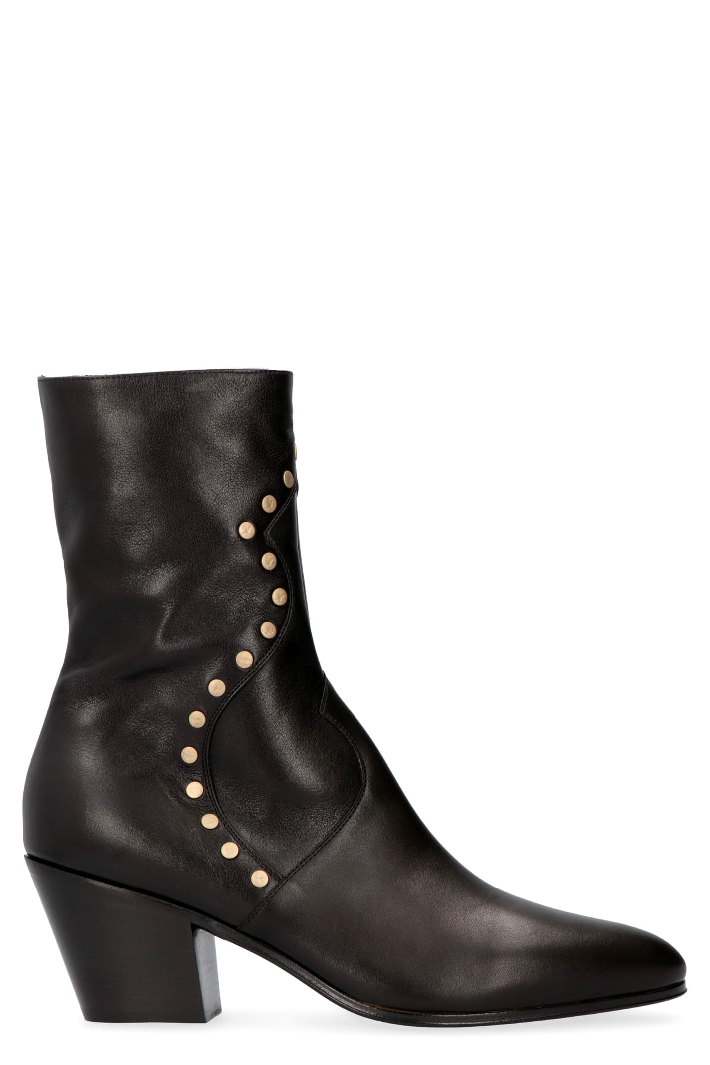 Celine Studded Leather Ankle Boots