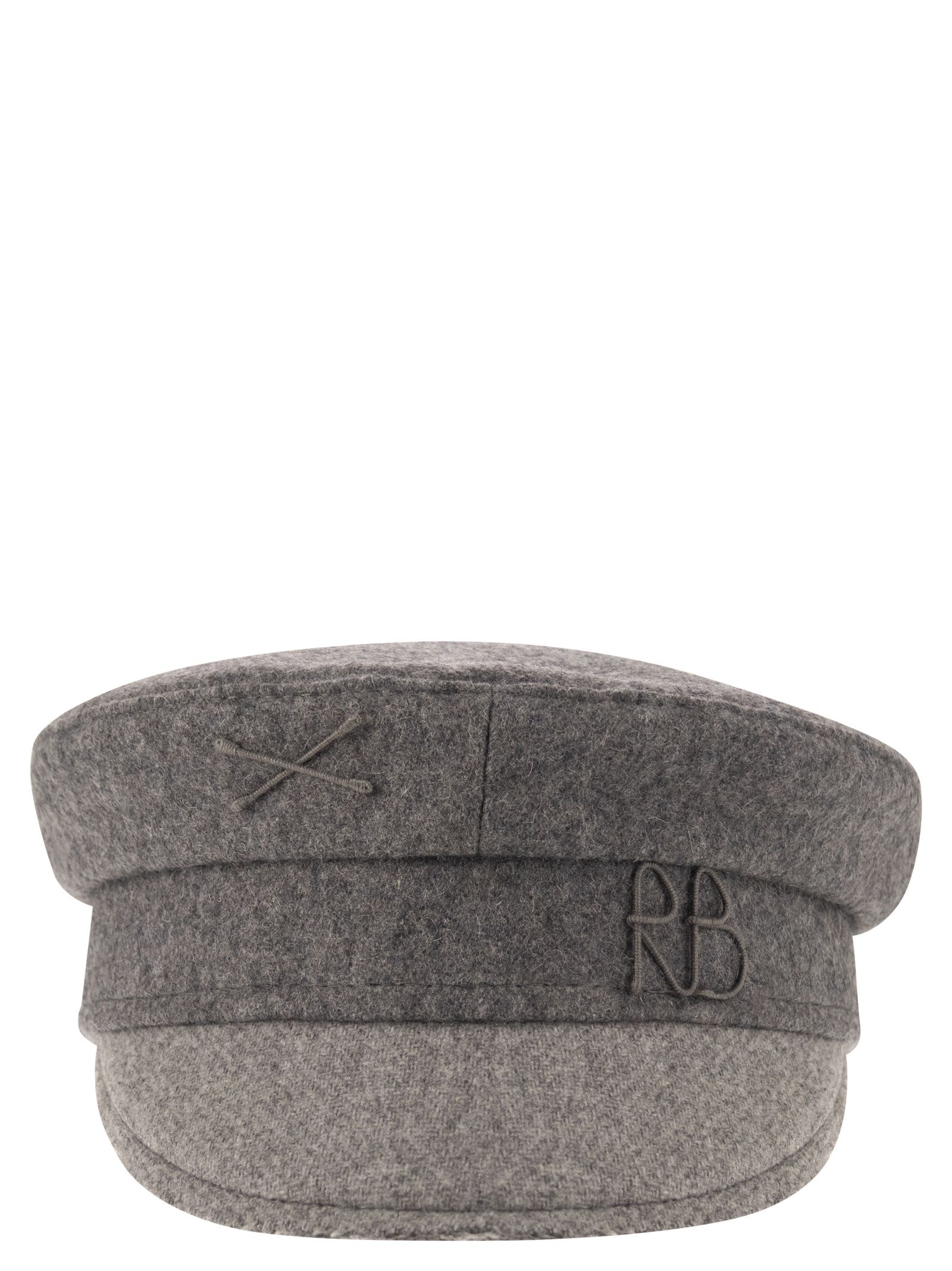 Ruslan Baginskiy Kids' Baker Boy - Wool-blend Hat In Grey