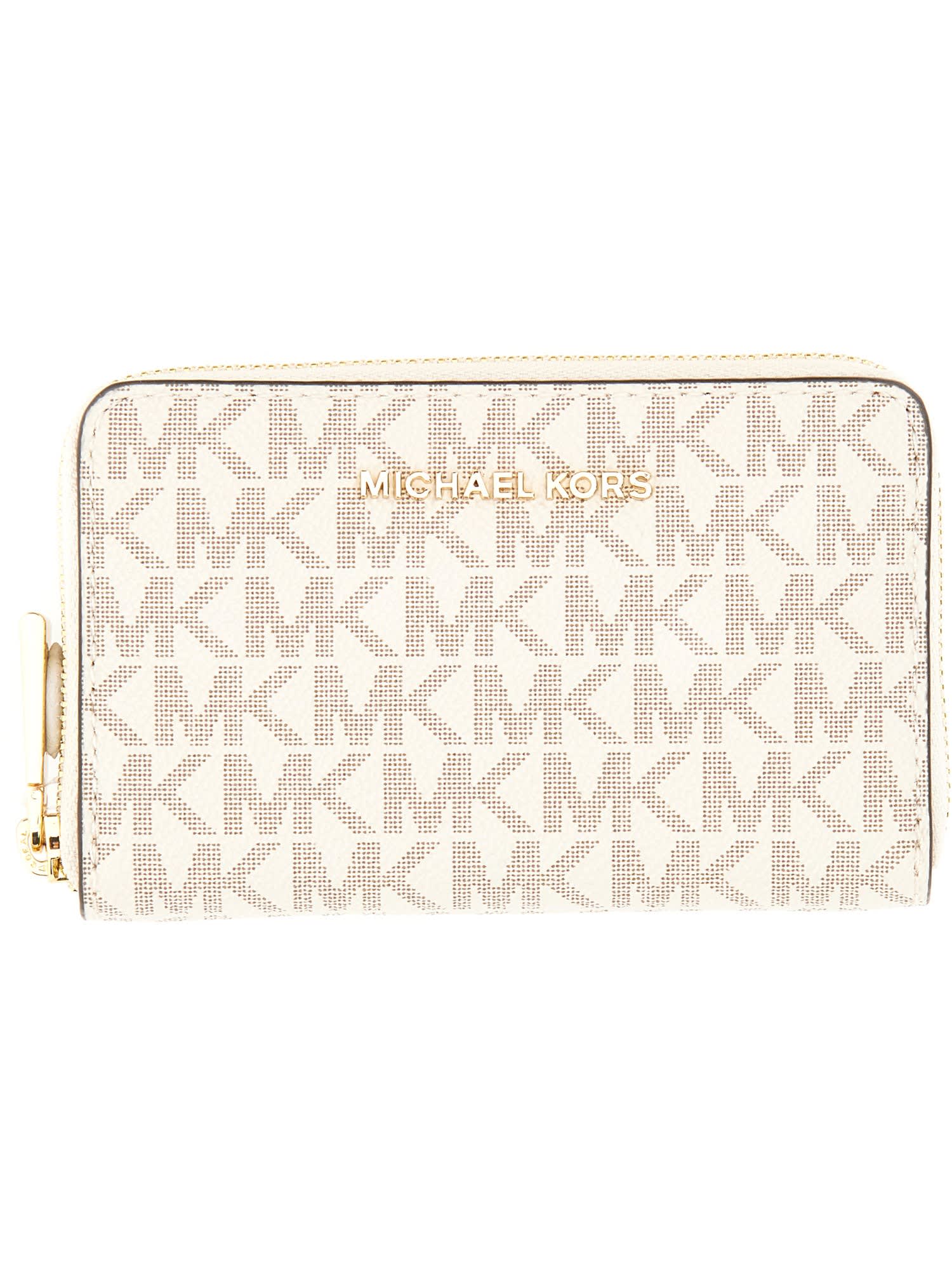 Michael Kors Wallet With Logo In Neutral