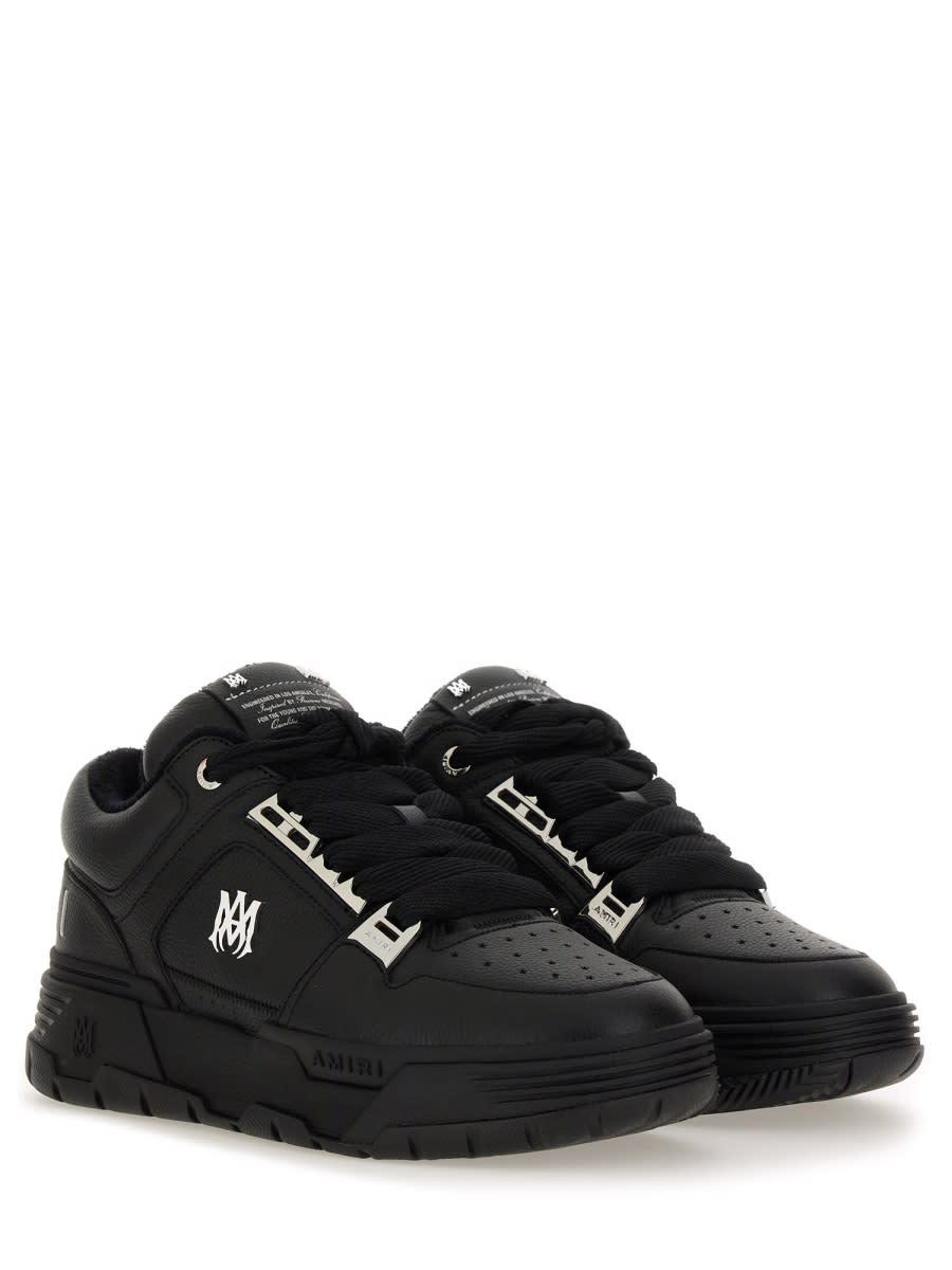 Amiri Black Sneakers With Logo Patch On The Side And Logo Lettering On The Rear In Leather Man In Black